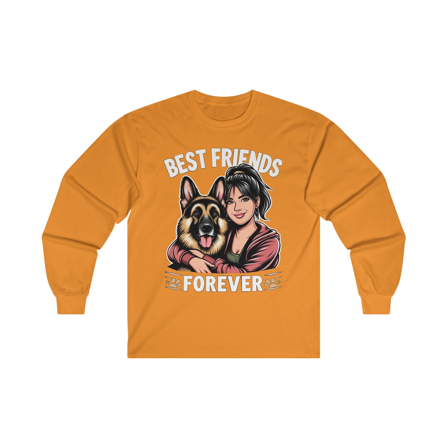 Best Friends Forever Long Sleeve Shirt (20 colors) (German Shepherd)