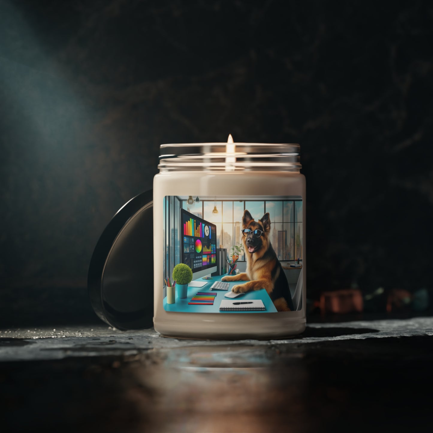 German Shepherd Working Scented Soy Candle, 9oz
