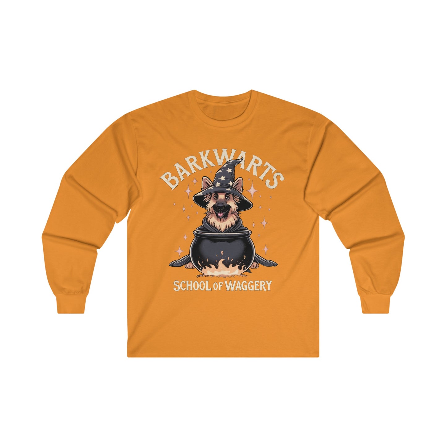 BarkWarts School of Waggery Long Sleeve Shirt (20 colors) (German Shepherd)