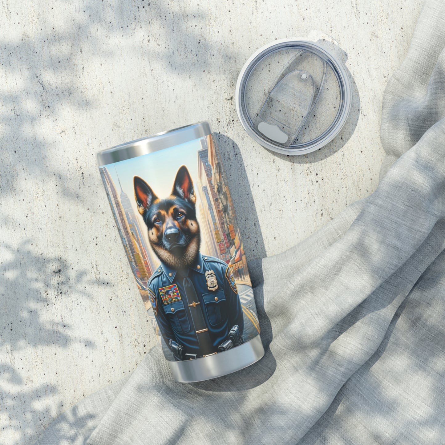 German Shepherd Police Officer 20oz Tumbler