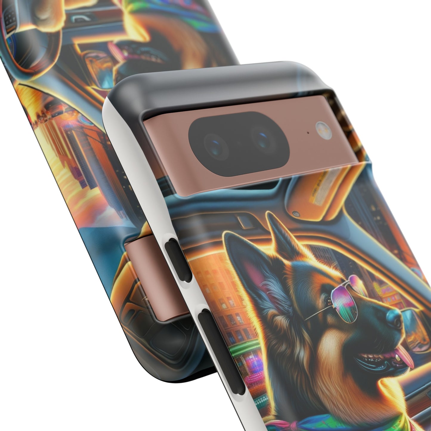 German Shepherd Driving a Car Phone Case