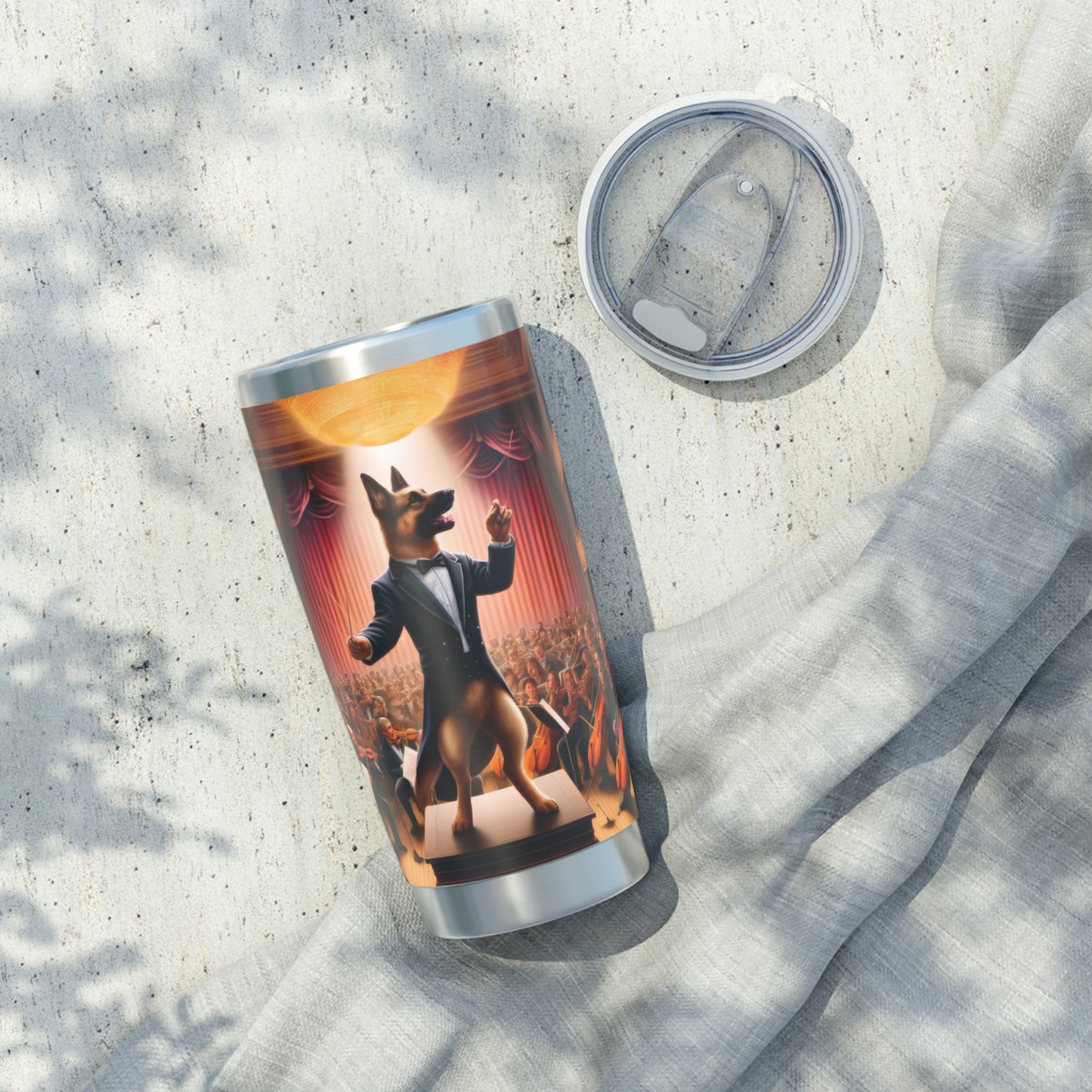 German Shepherd Conducting an Orchestra 20oz Tumbler
