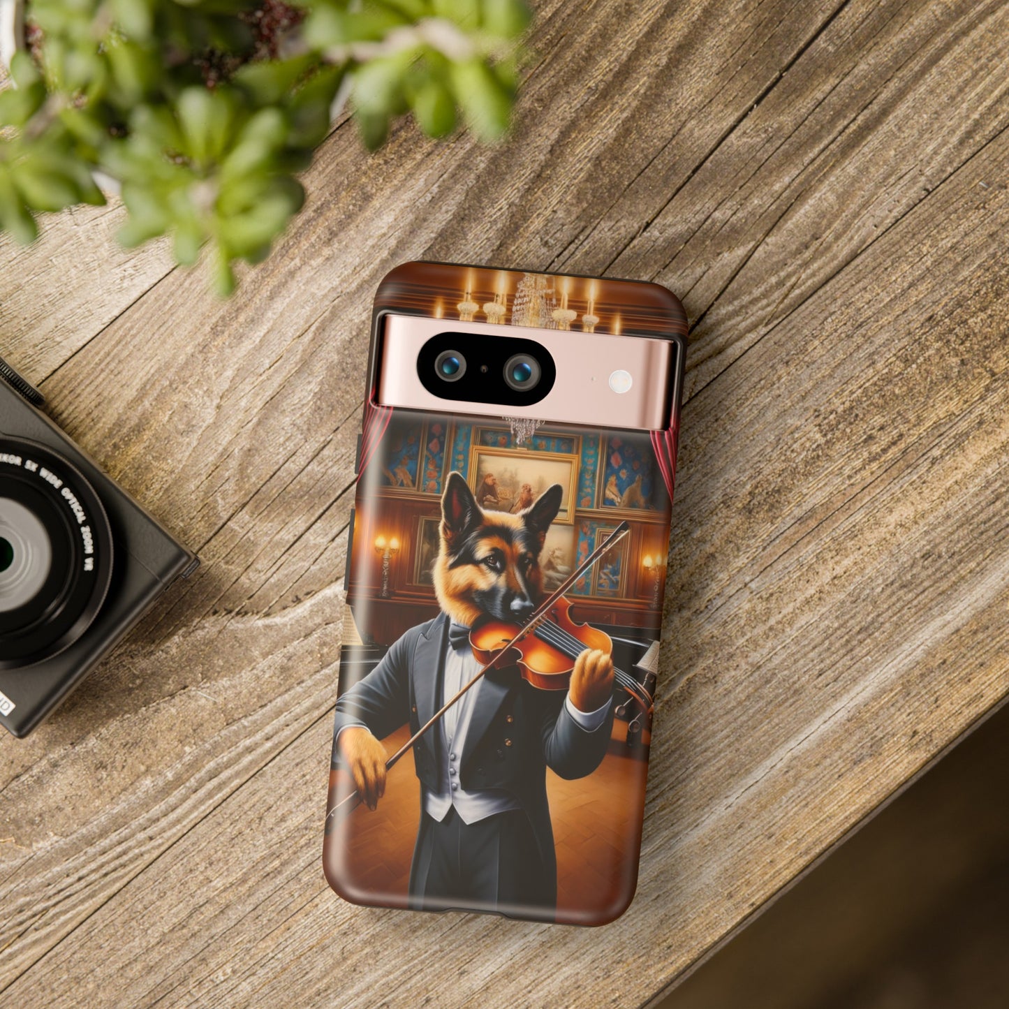 German Shepherd Playing the Violin Phone Case
