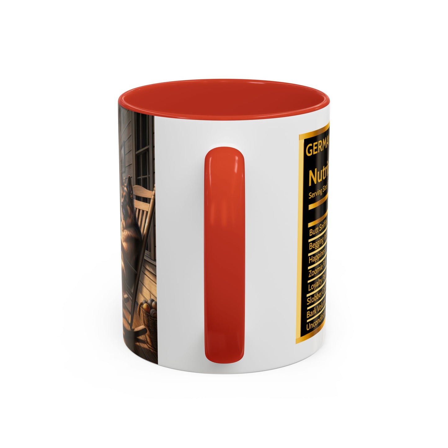 German Shepherd on the Porch Accent Coffee Mug, 11oz