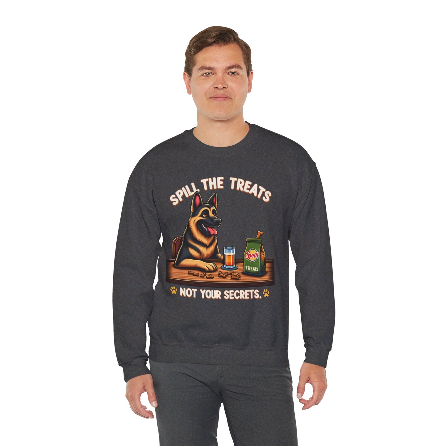 Spill the Treats Sweatshirt (10 colors) (German Shepherd)