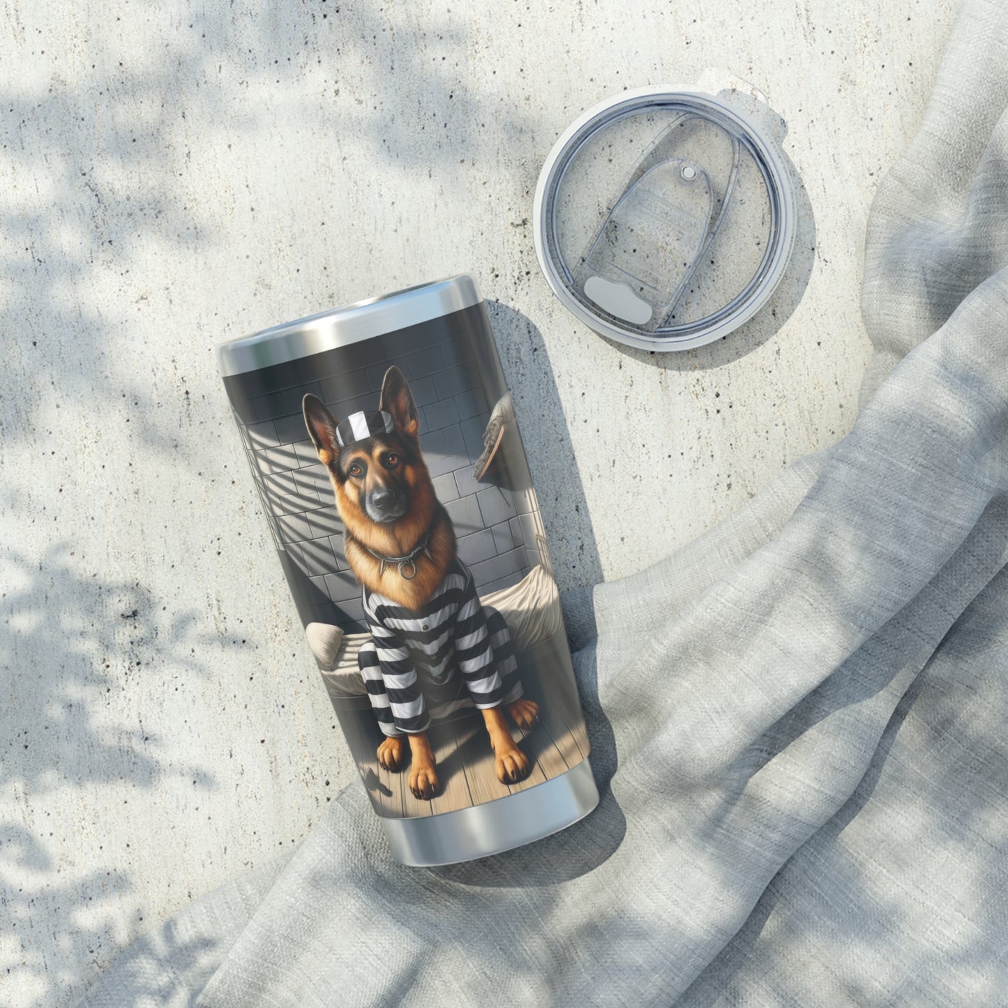 German Shepherd as a prisoner 20oz Tumbler