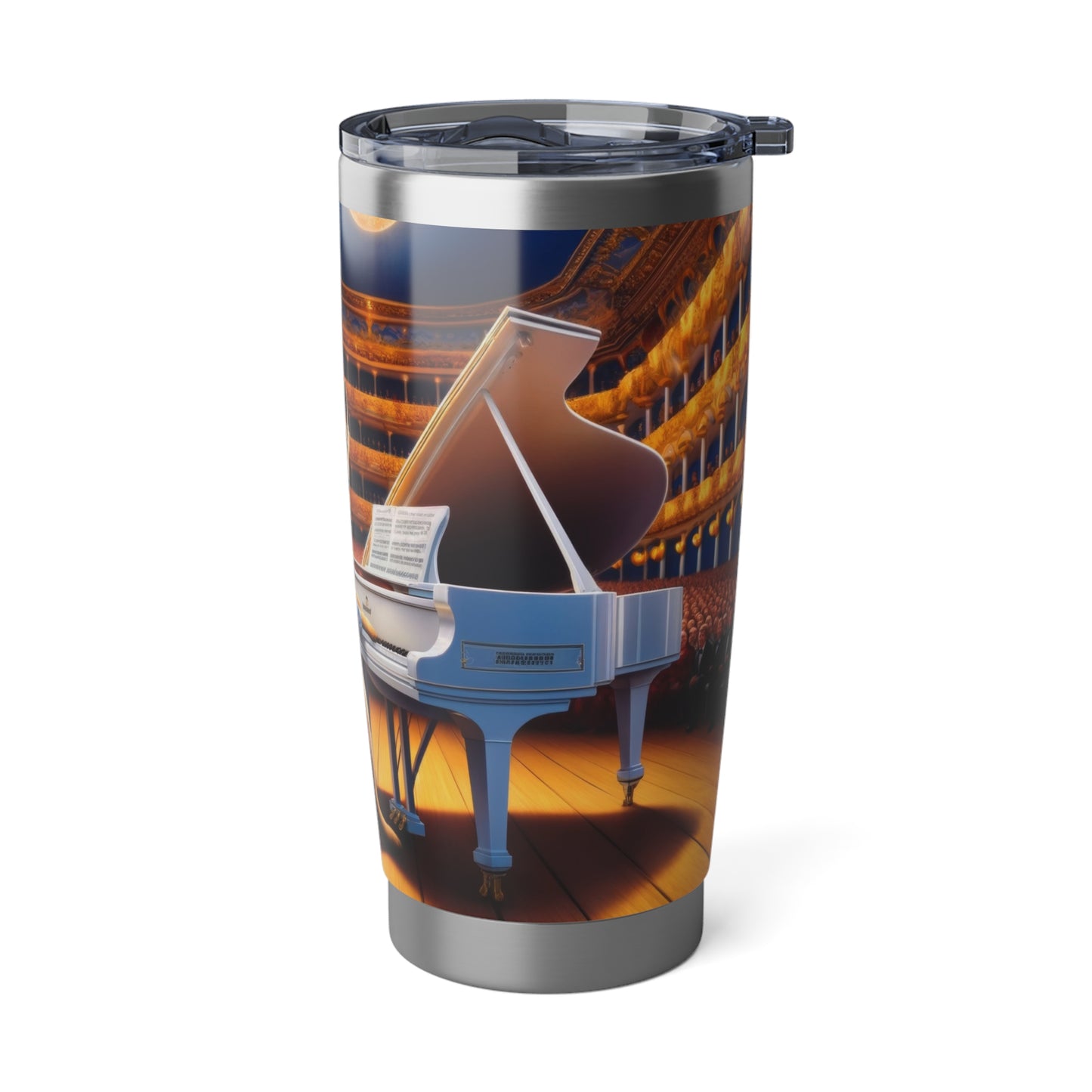 German Shepherd Playing the Piano 20oz Tumbler