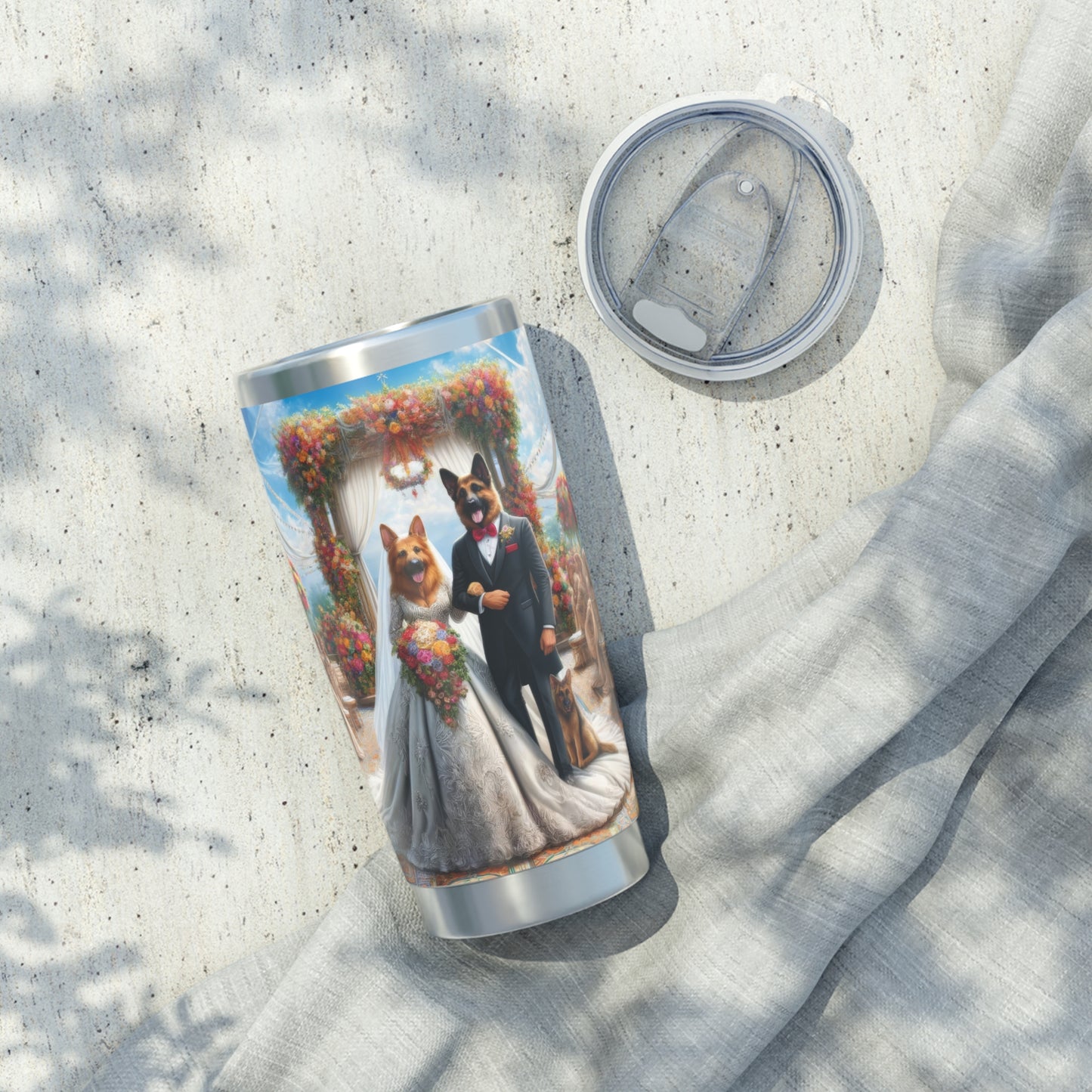 German Shepherds getting Married 20oz Tumbler