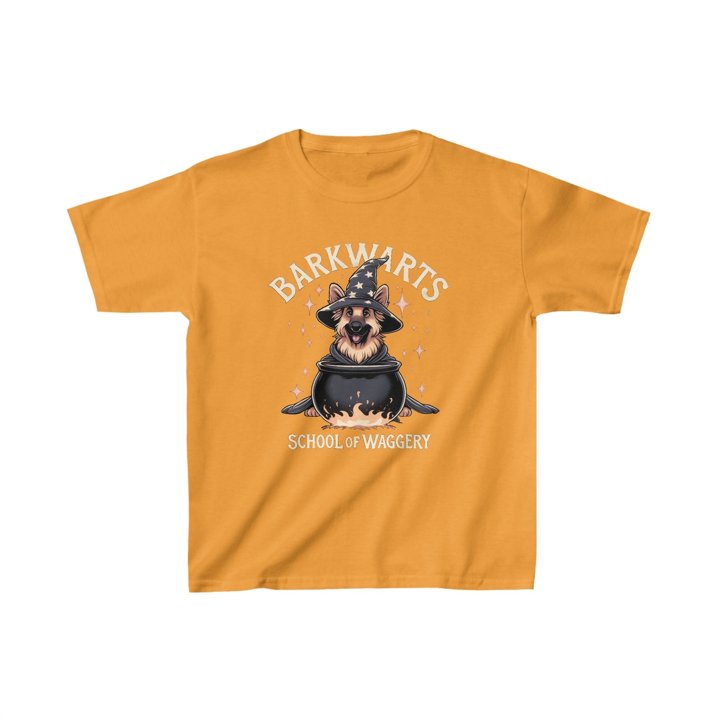 BarkWarts School of Waggery Kids Size T-Shirt (Multi colors) (German Shepherd)