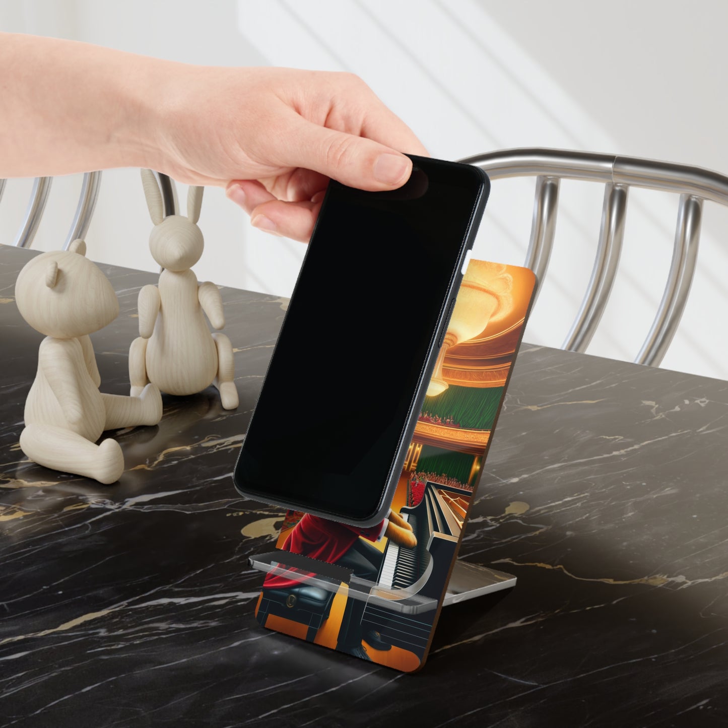 German Shepherd Playing the Piano Smartphone Stand
