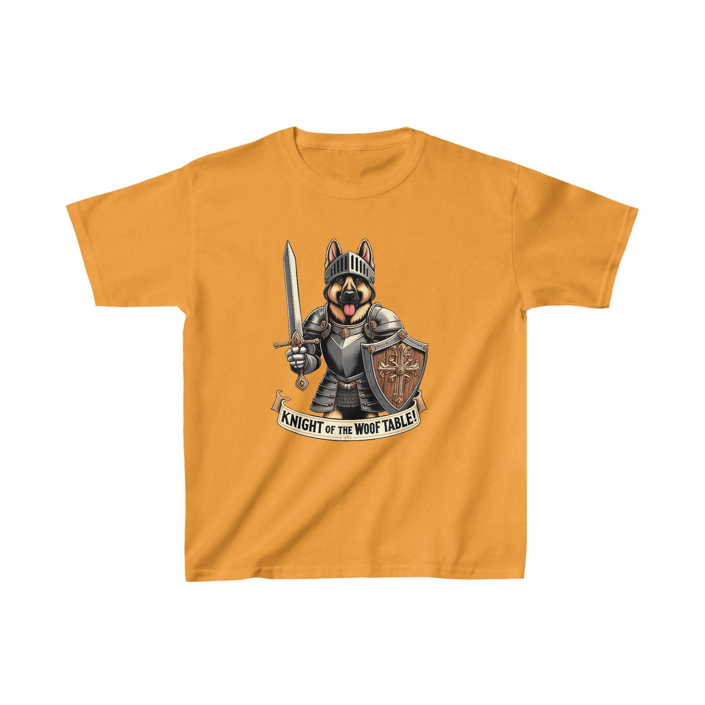 Knight of the Wolf Table Kids Size T-Shirt (Multi colors) (German Shepherd)