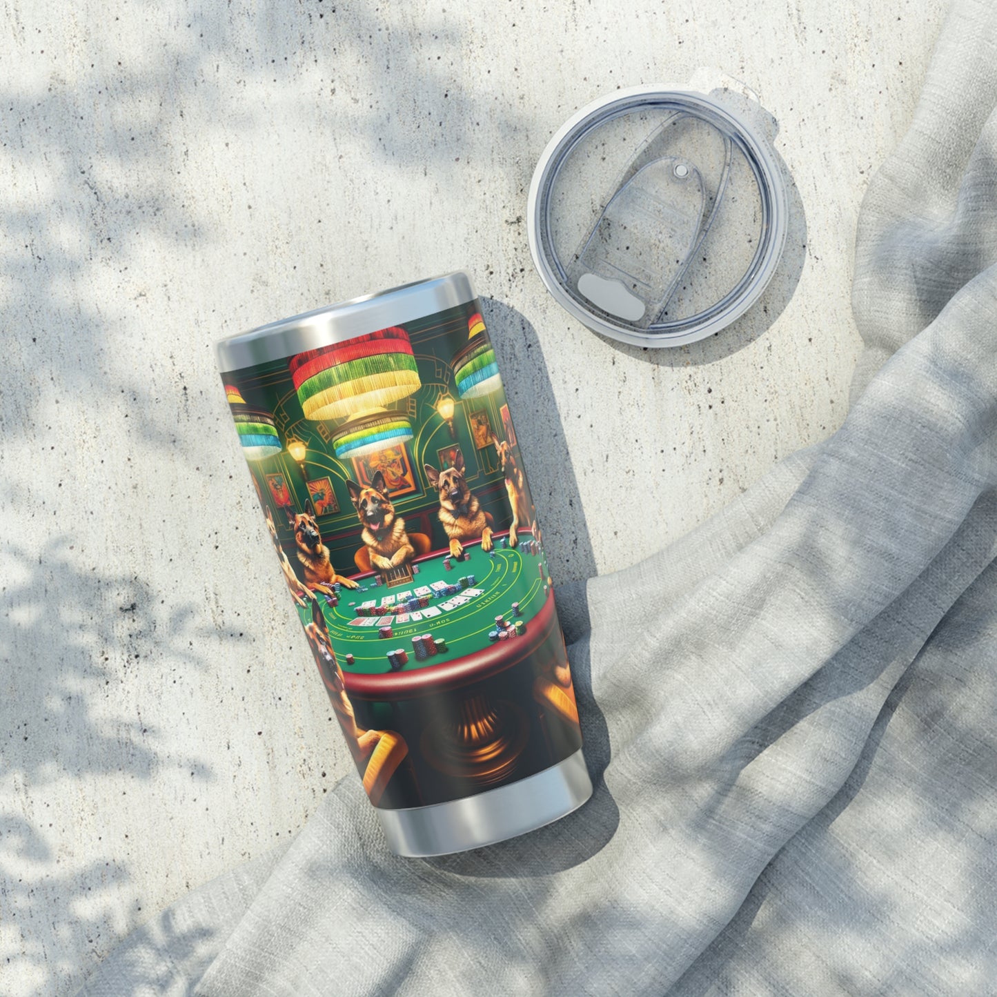 German Shepherds Playing Poker 20oz Tumbler