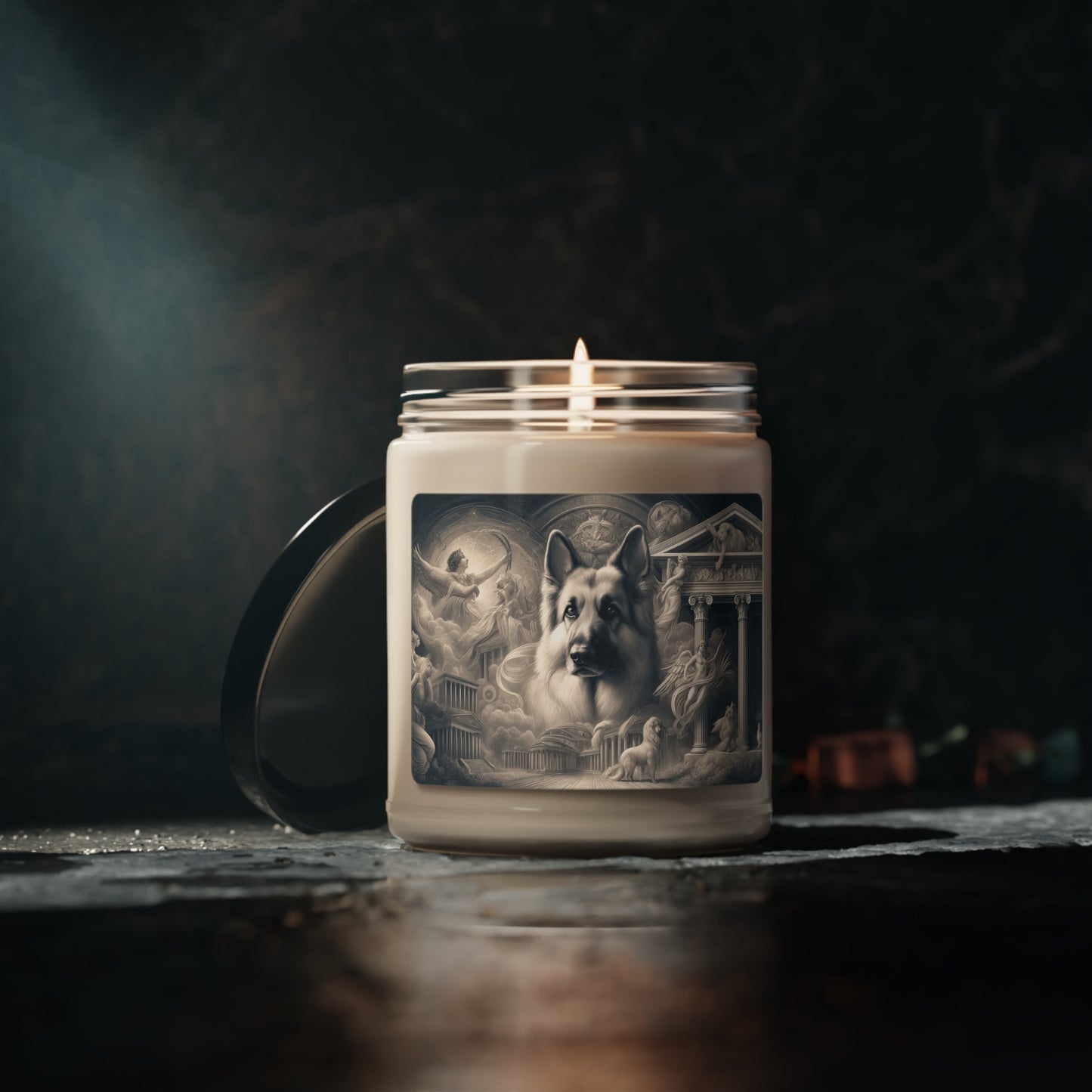 Neo-classicism and dreamy fantasy German Shepherd Scented Soy Candle, 9oz