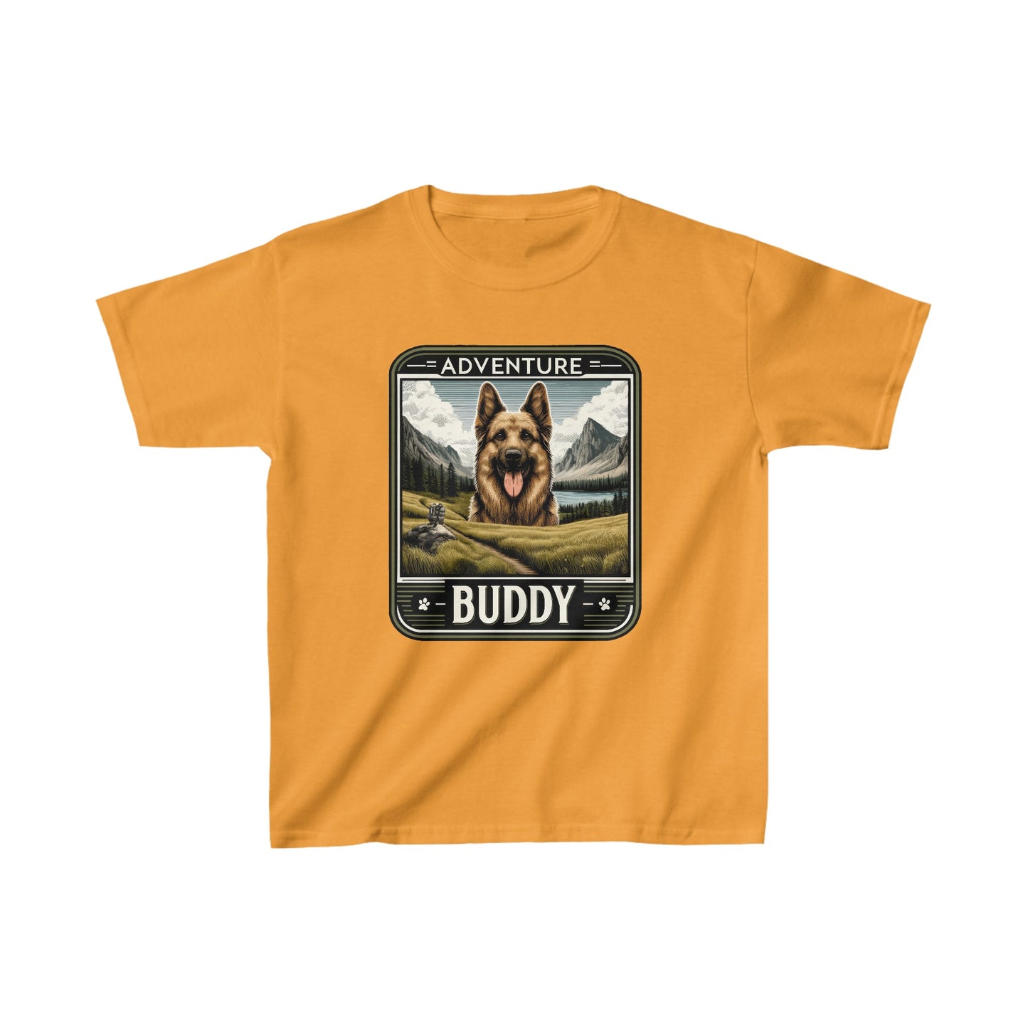 Adventure Buddy Kids Size T-Shirt (Multi colors) (German Shepherd)