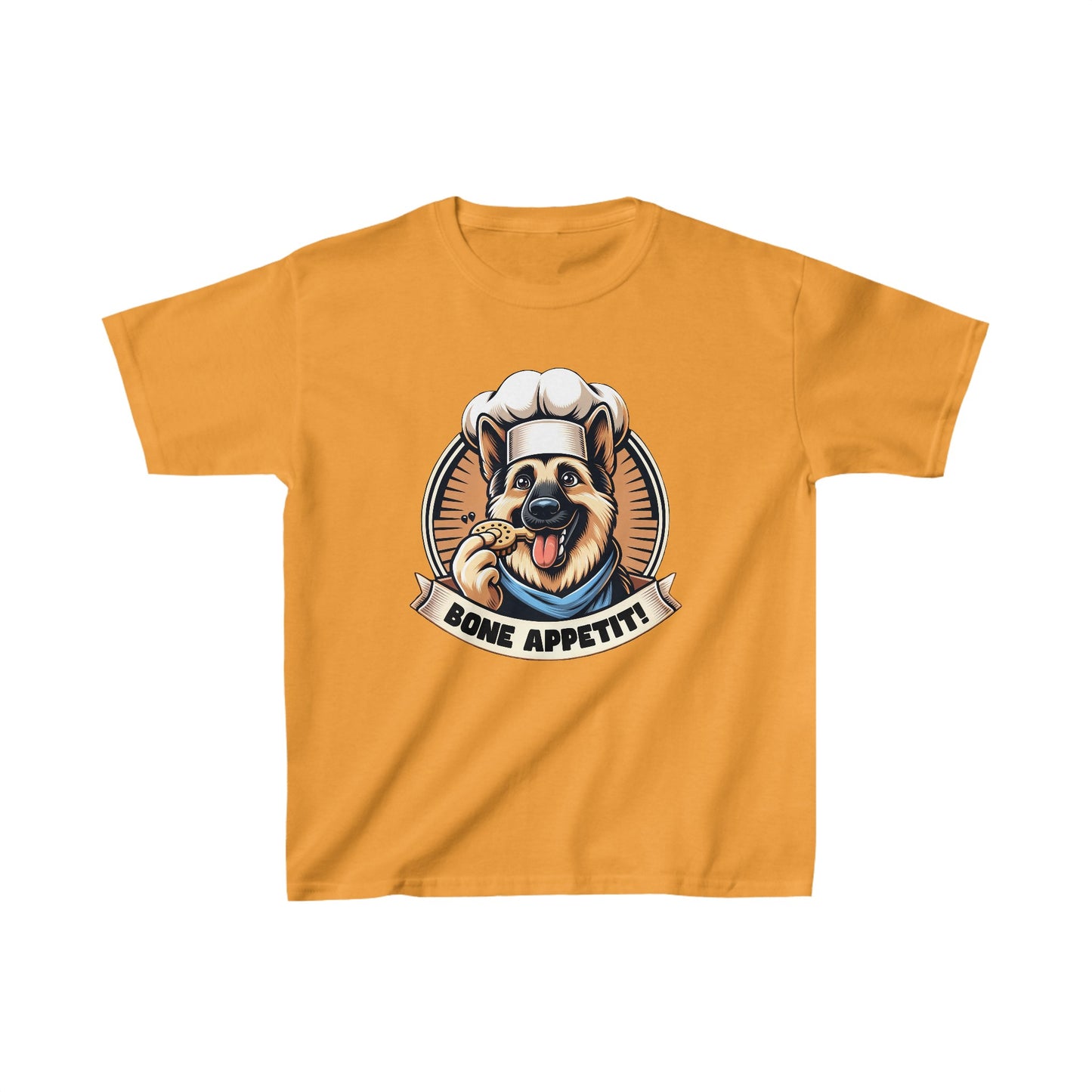 Bone Appetit Kids Size T-Shirt (Multi colors) (German Shepherd)