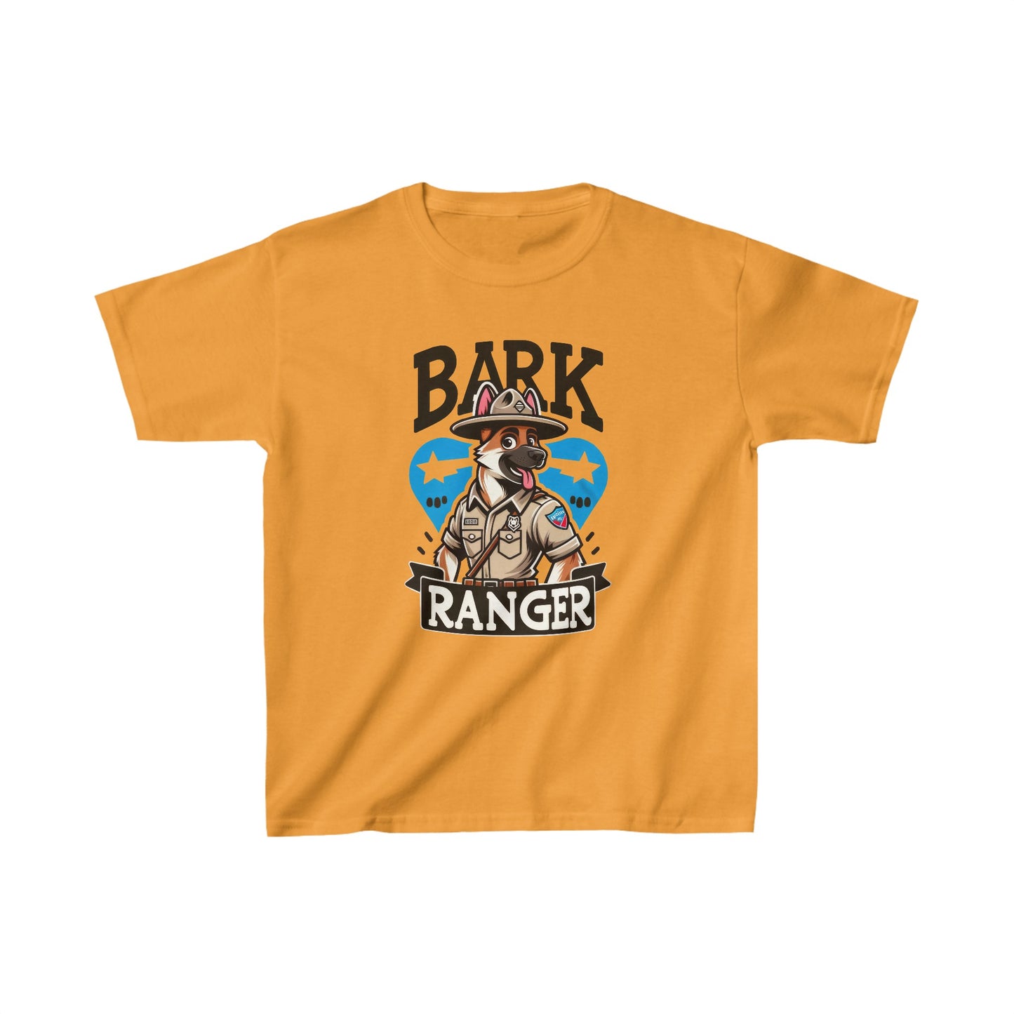 Bark Ranger On Duty Kids Size T-Shirt (Multi colors) (German Shepherd)