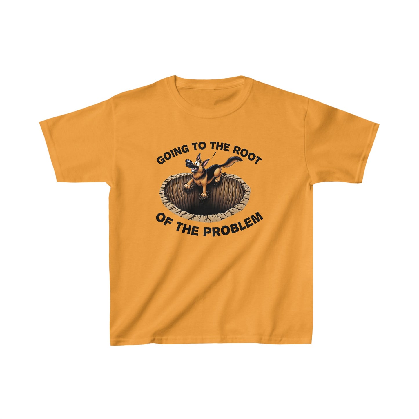 Going to the Root of the Problem. Kids Size T-Shirt (Multi colors) (German Shepherd)