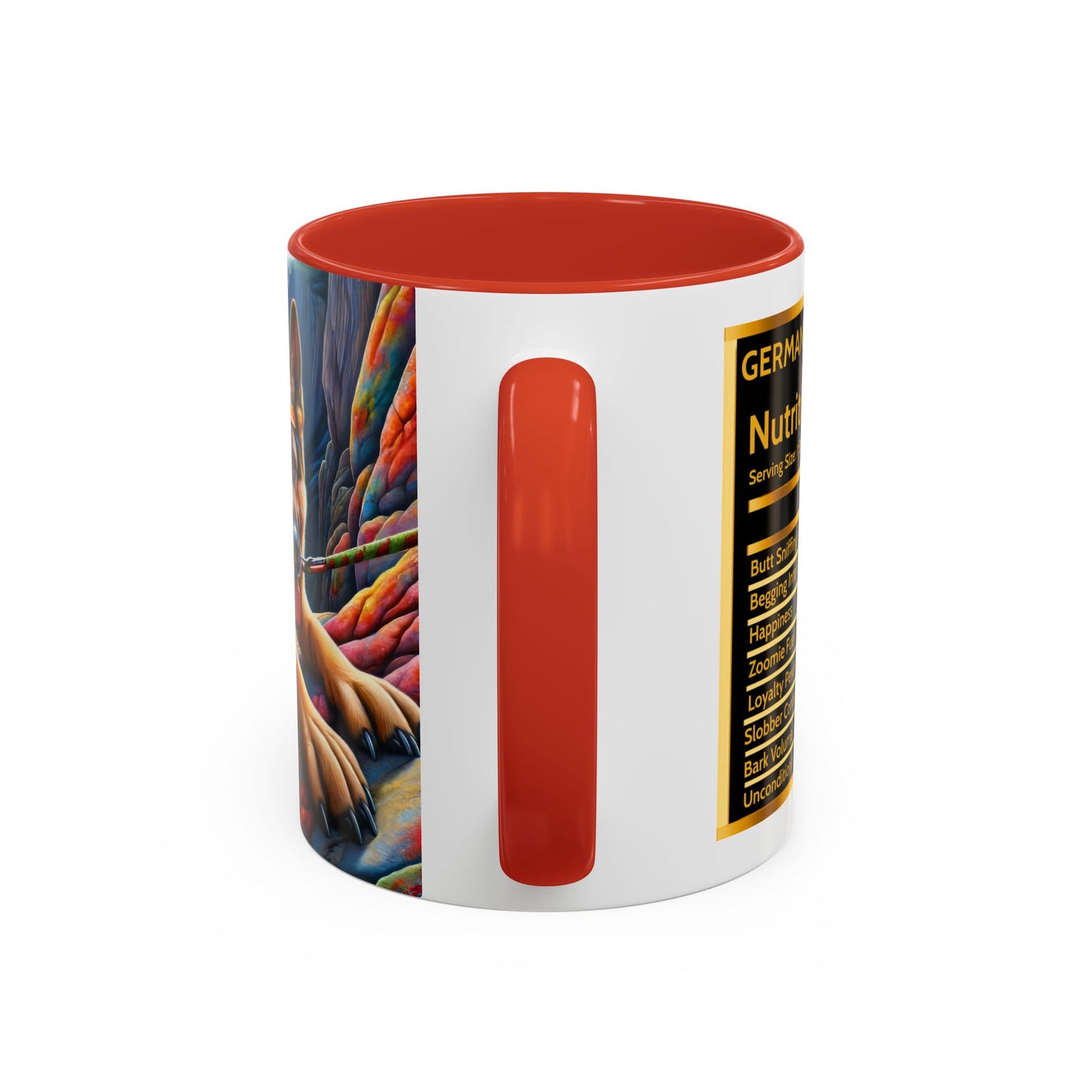 German Shepherd Rock Climbing Coffee Mug