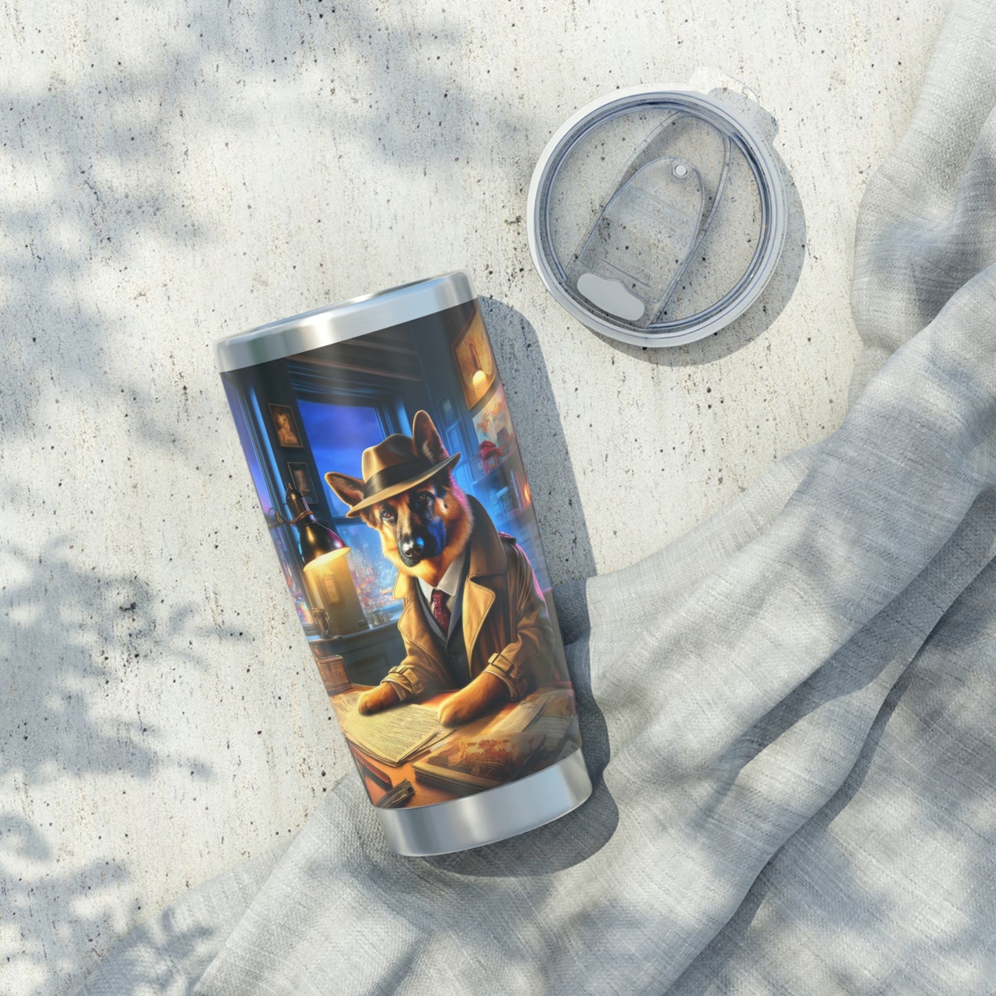 German Shepherd Detective 20oz Tumbler