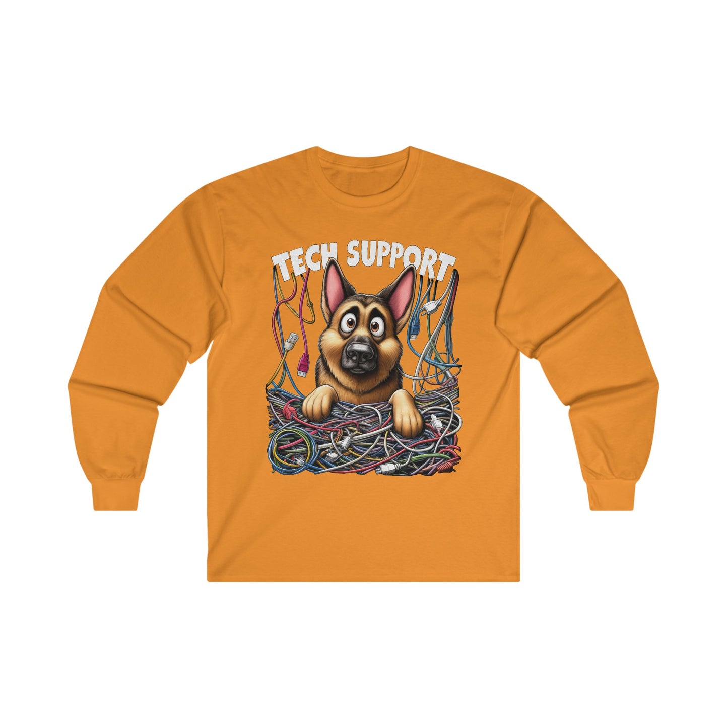 Tech Support Long Sleeve Shirt (20 colors) (German Shepherd)
