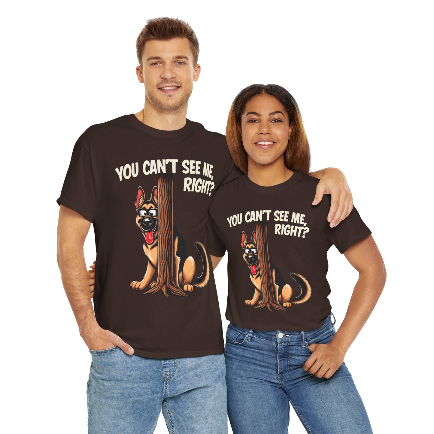 You Can't See Me. Right? T-Shirt (13 colors) (German Shepherd)
