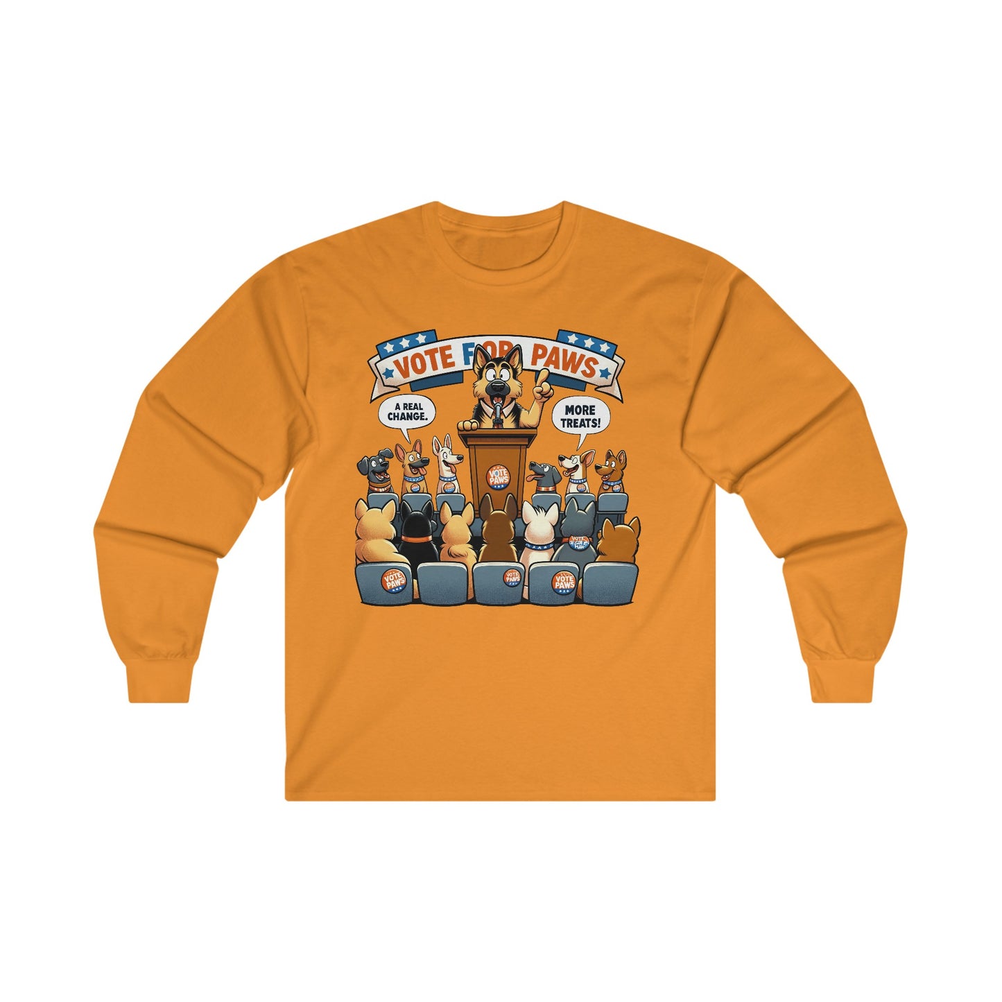 Vote For Paws Long Sleeve Shirt (20 colors) (German Shepherd)