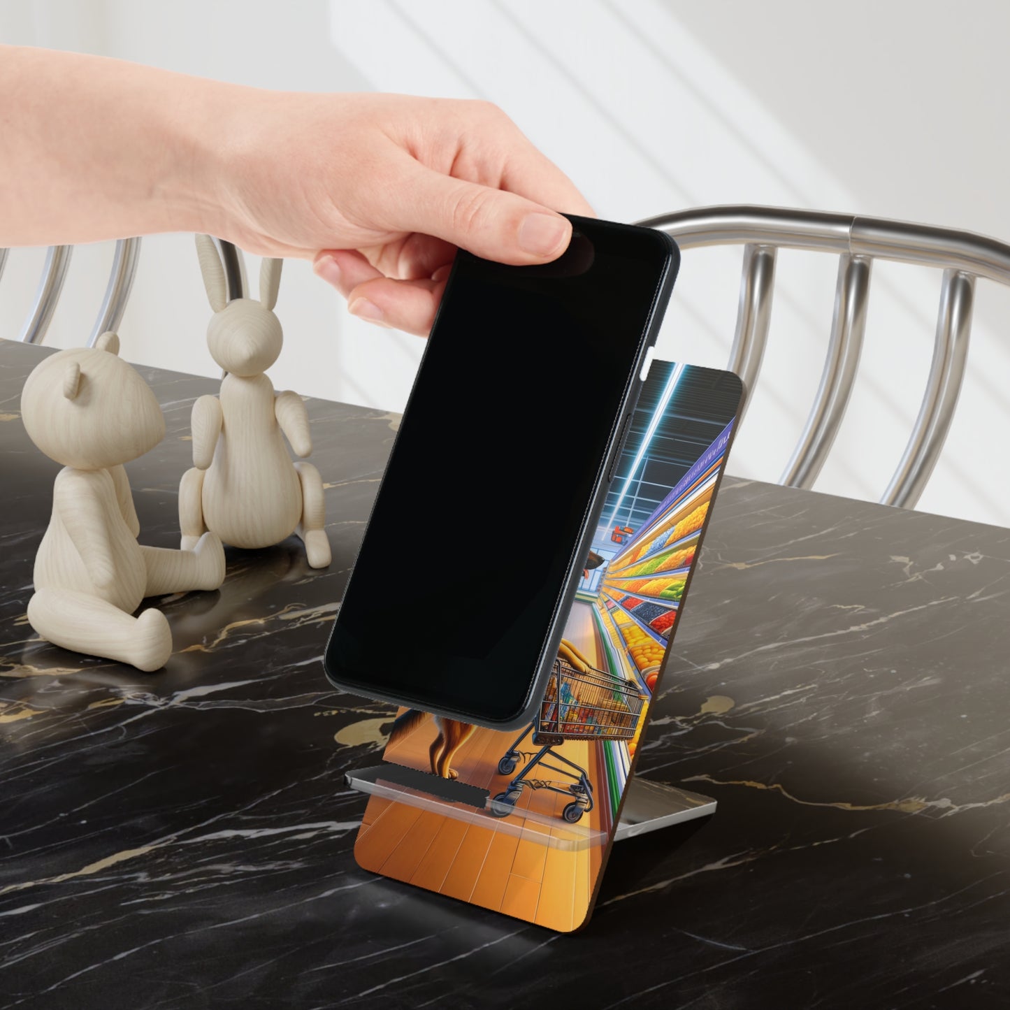 German Shepherd Shopping Smartphone Stand