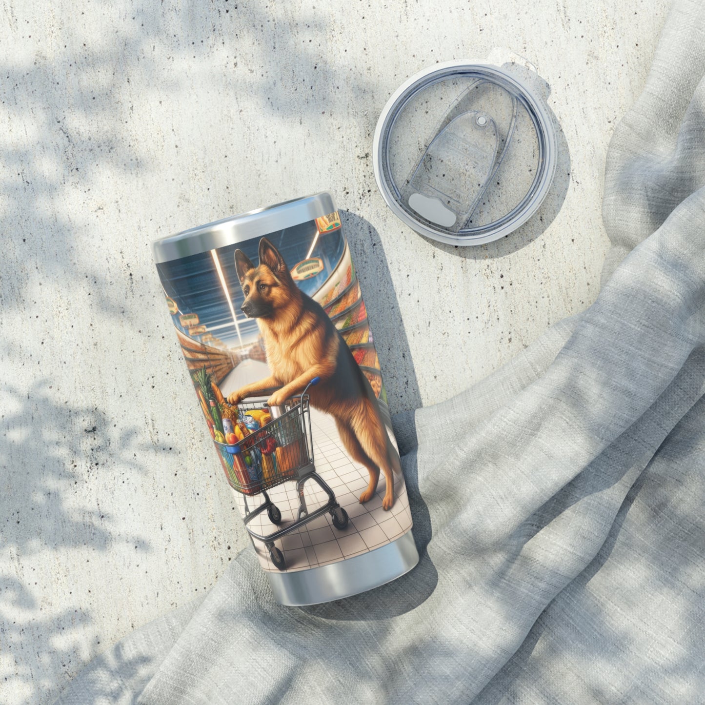 German Shepherd Shopping 20oz Tumbler