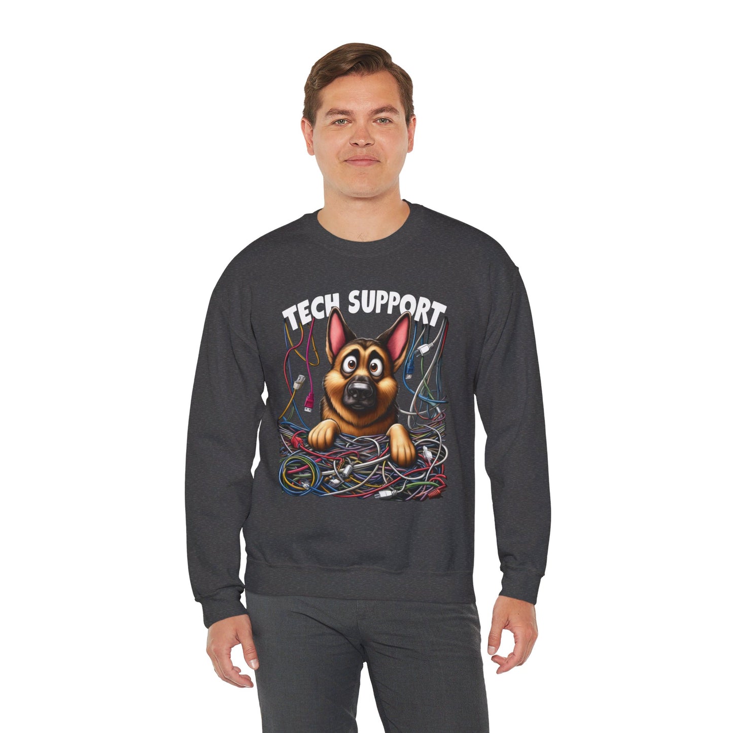 Tech Support Sweatshirt (10 colors) (German Shepherd)