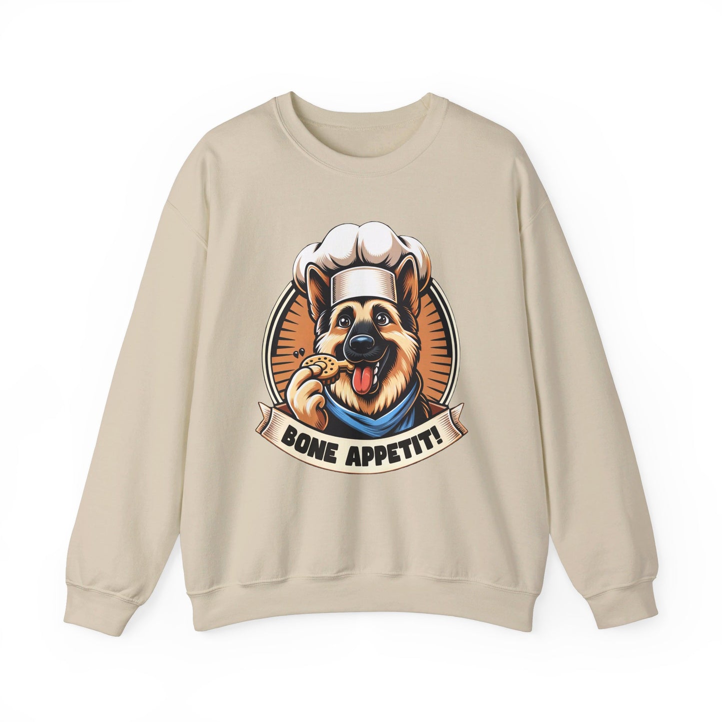 Bone Appetit Sweatshirt (10 colors) (German Shepherd)