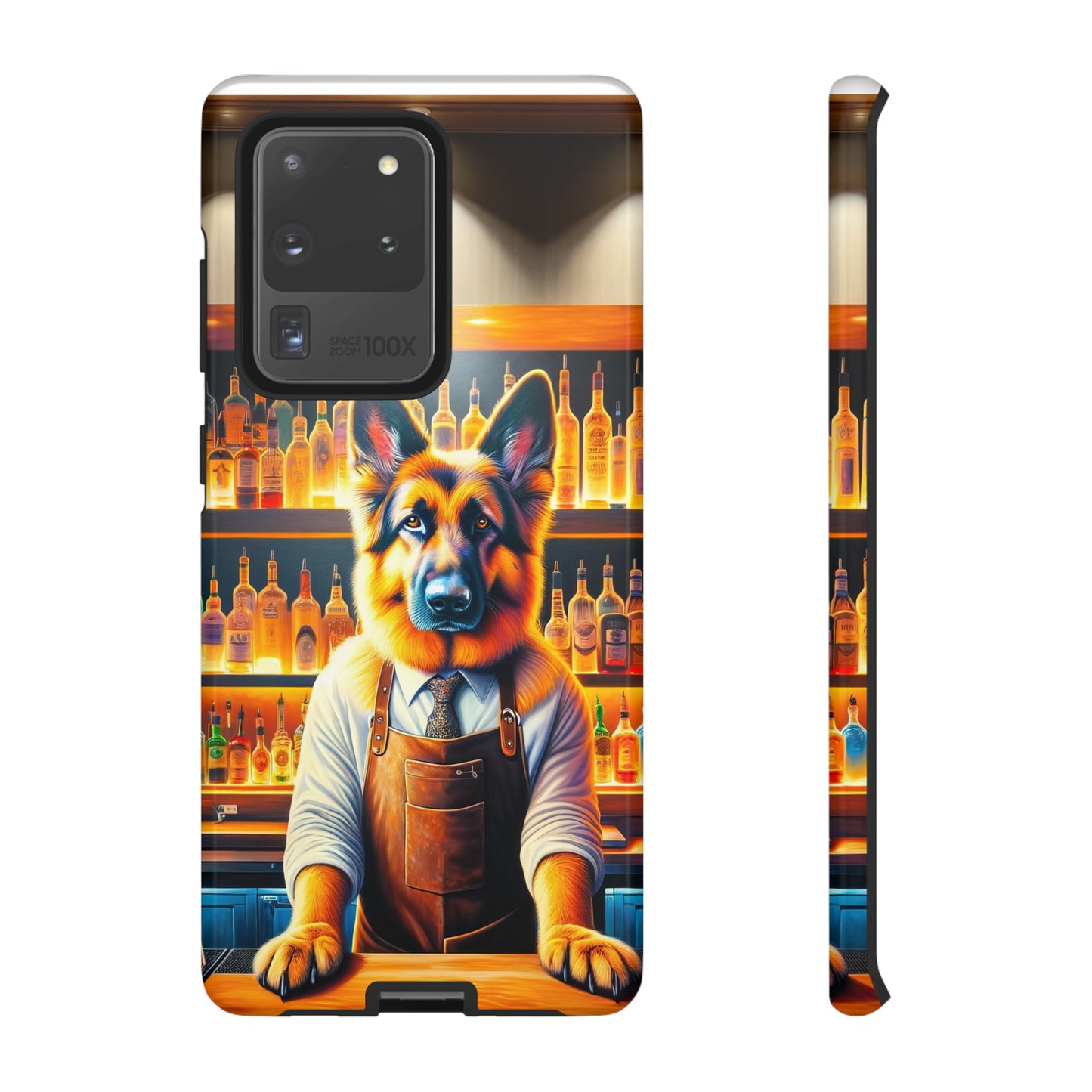 German Shepherd Tending a Bar Phone Case