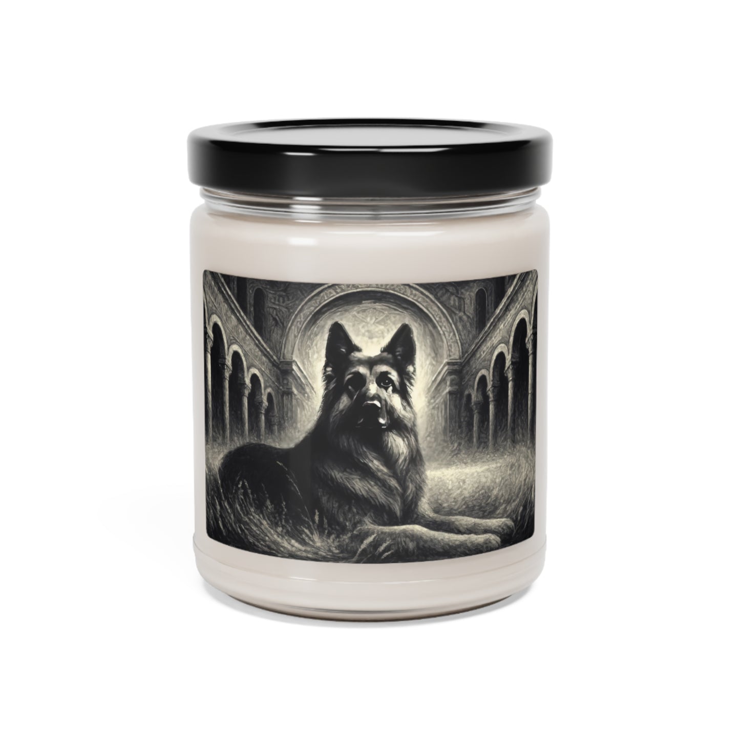 Neo-impressionism German Shepherd Scented Soy Candle, 9oz