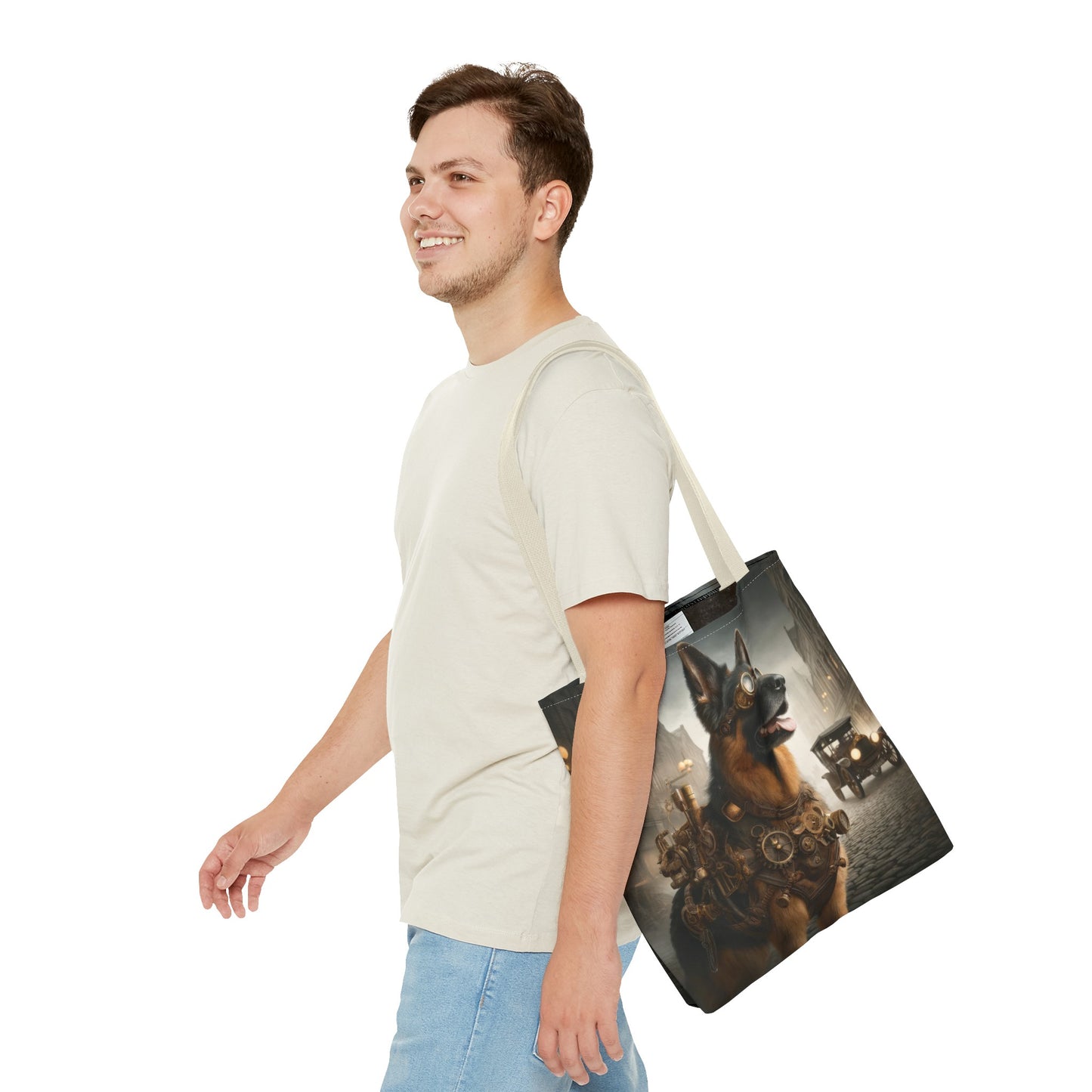 Realism and steampunk German Shepherd Tote Bag