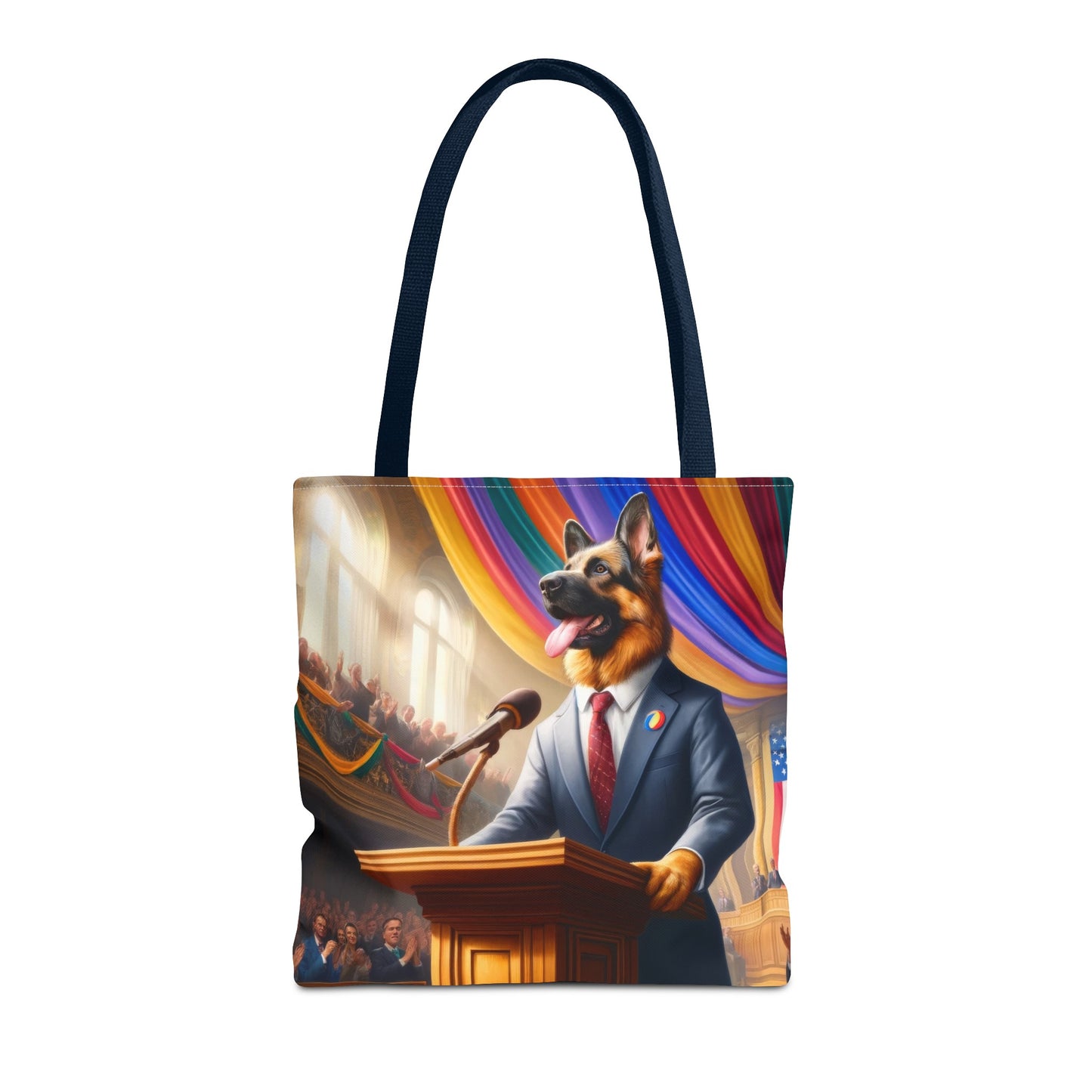 German Shepherd Giving a Speech Tote Bag