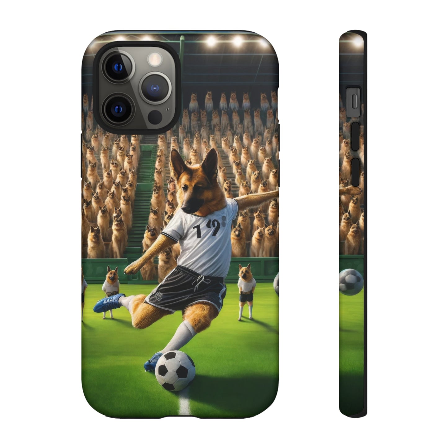 German Shepherd Playing Soccer Tough Phone Case