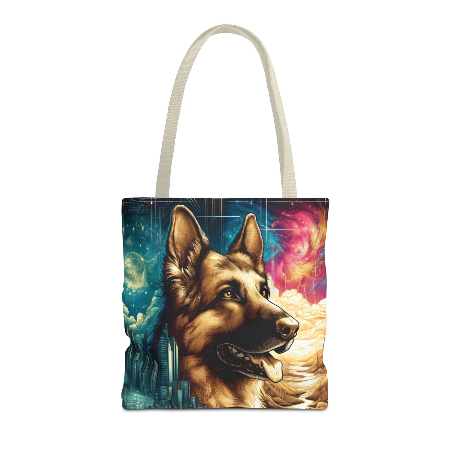 Dreamy fantasy German Shepherd Tote Bag