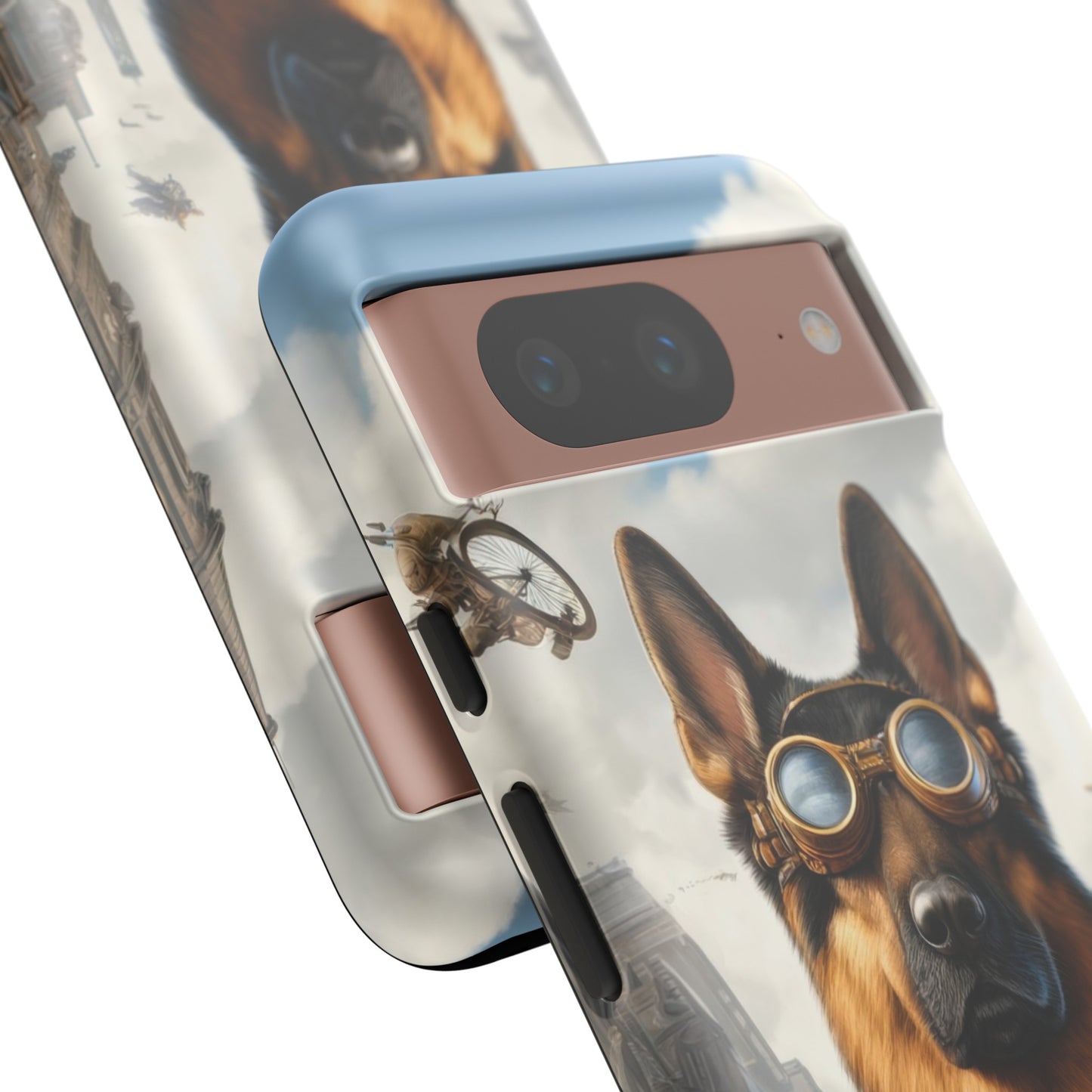 Realism and steampunk German Shepherd Phone Case