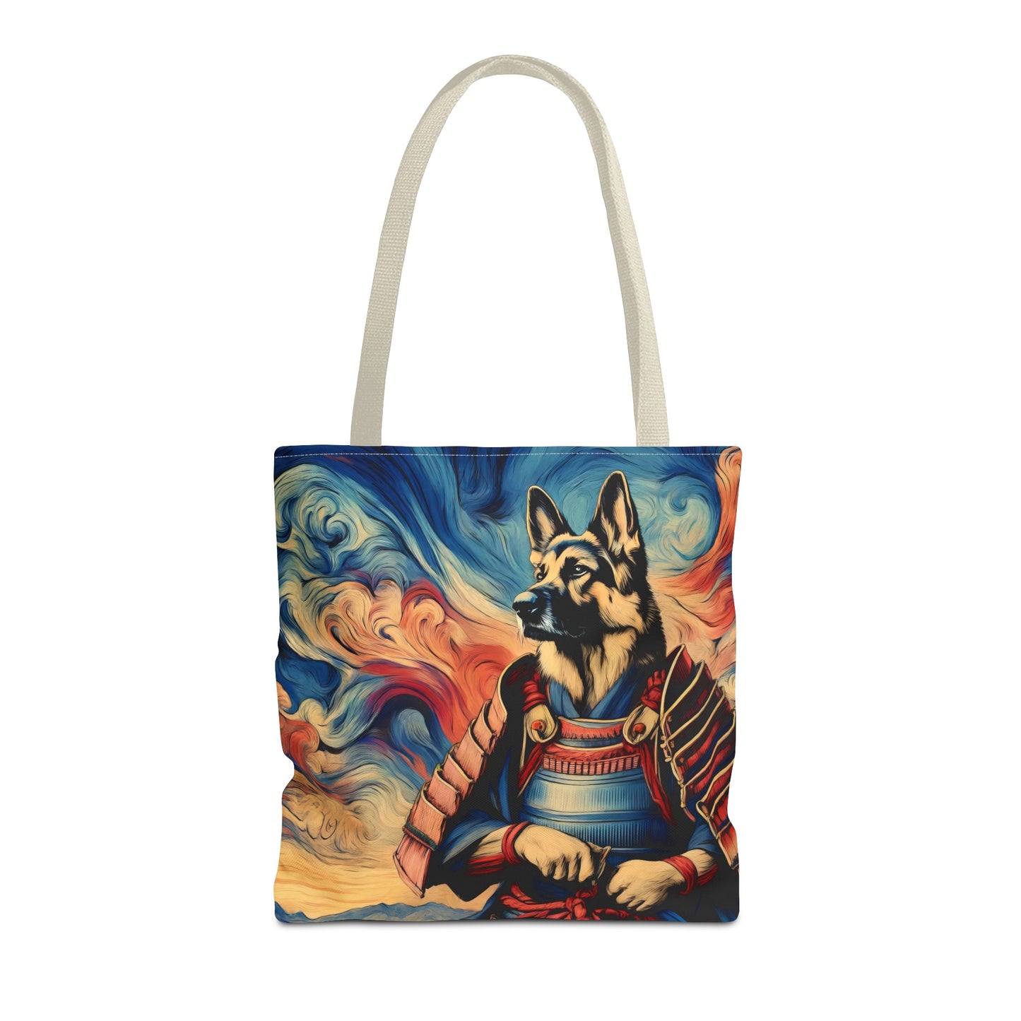 Samurai German Shepherd Tote Bag