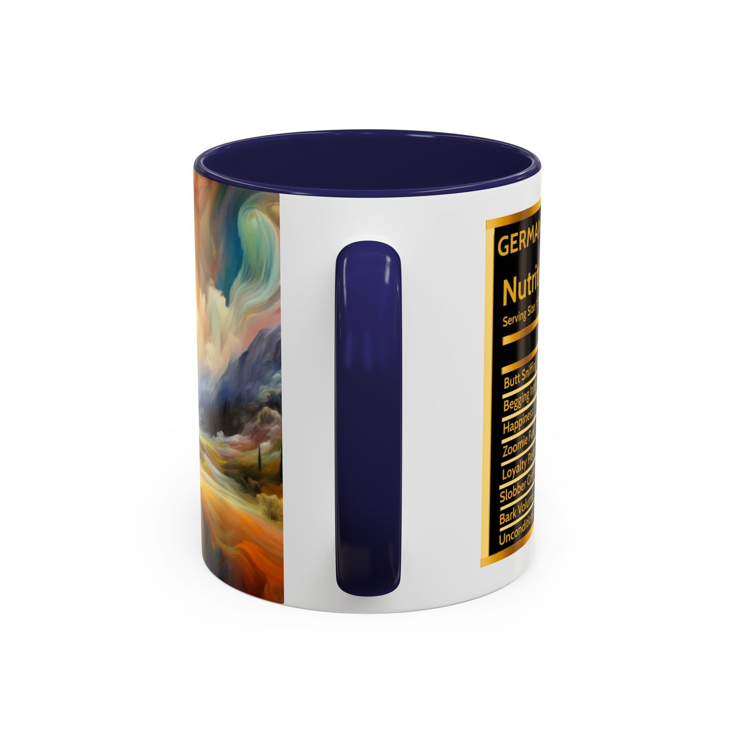 German Shepherd in an impressionist and surreal landscape Coffee Mug