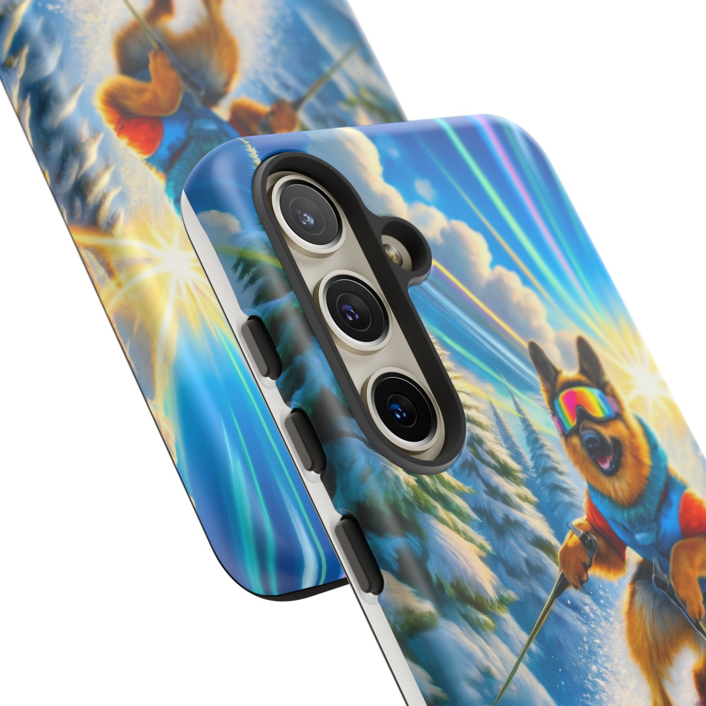 German Shepherd Skiing Phone Case