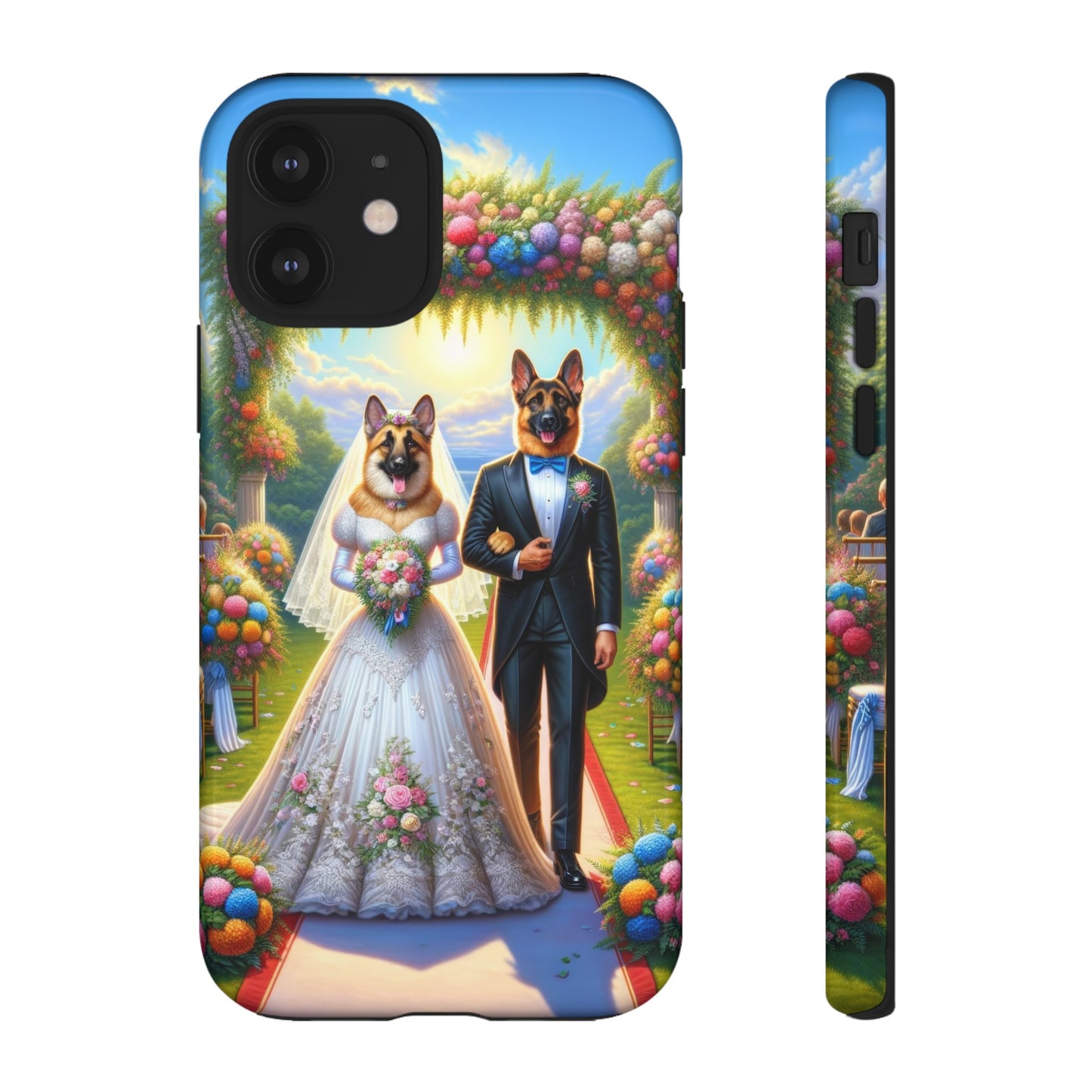 German Shepherds getting Married  Phone Case