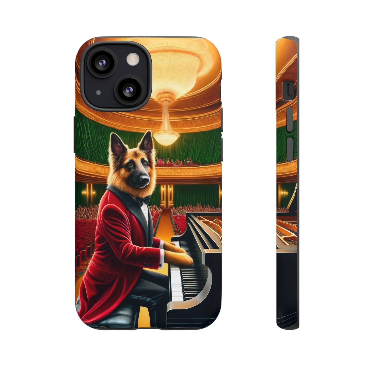 German Shepherd Playing the Piano Phone Case