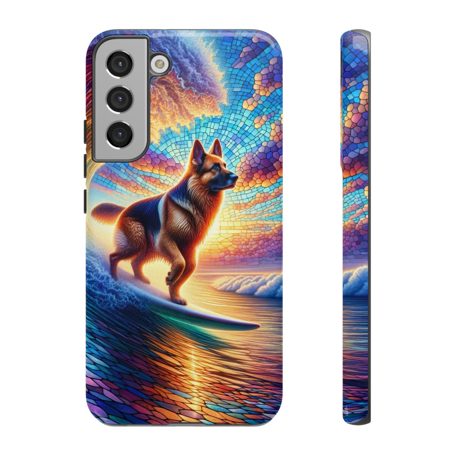 German Shepherd Surfing Phone Case