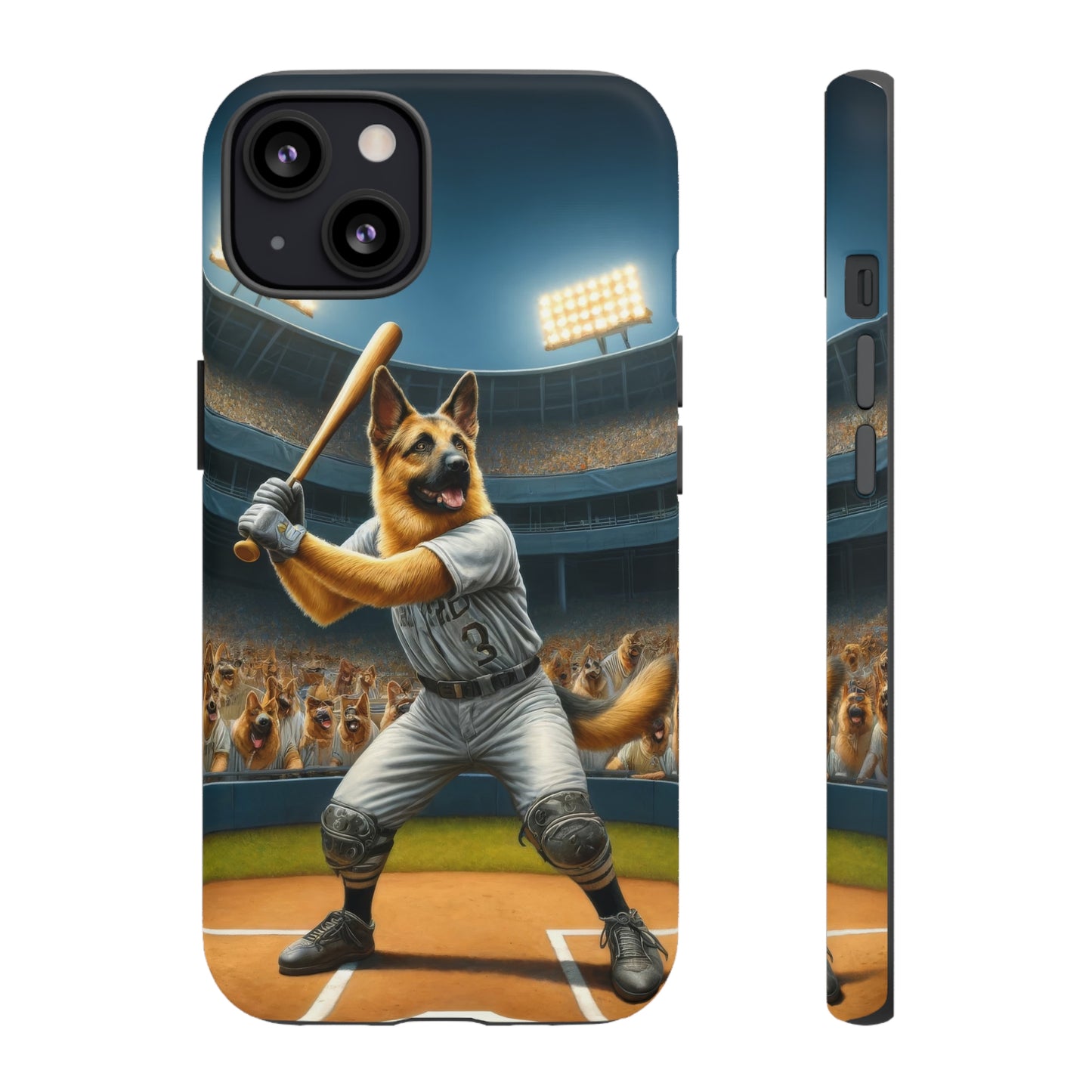 German Shepherd Playing Baseball Tough Phone Case