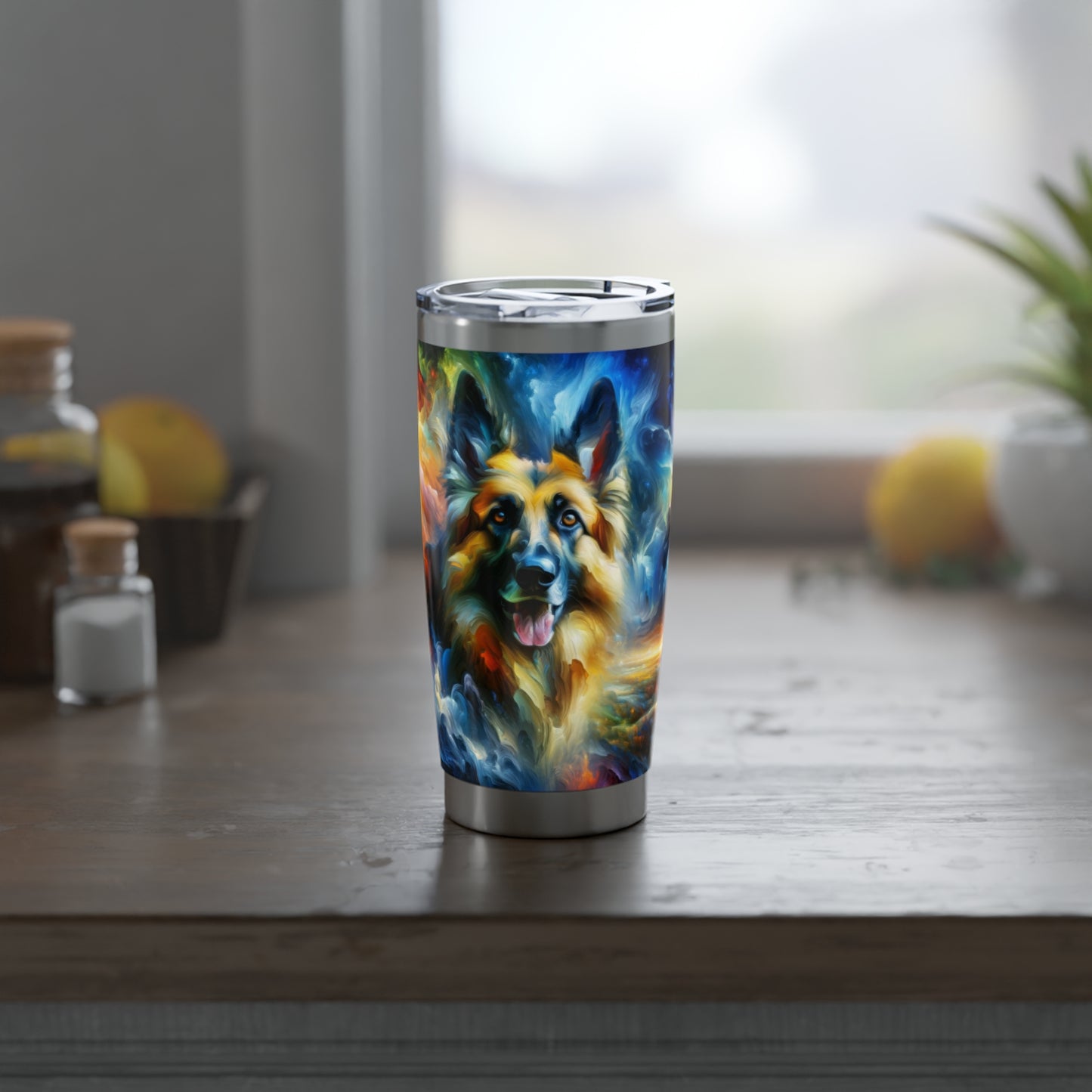 Expressionism and fantasy German Shepherd 20oz Tumbler