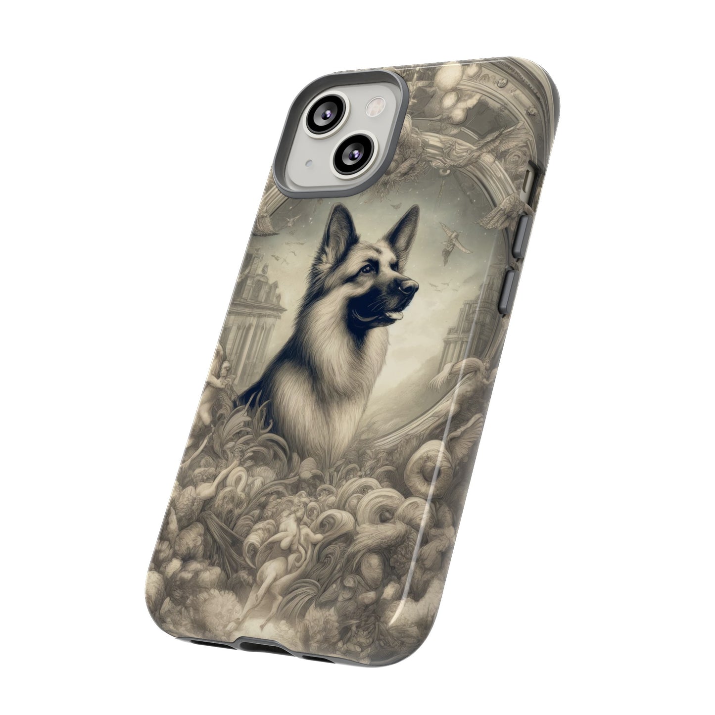 Dreamy fantasy and rococo German Shepherd Phone Case