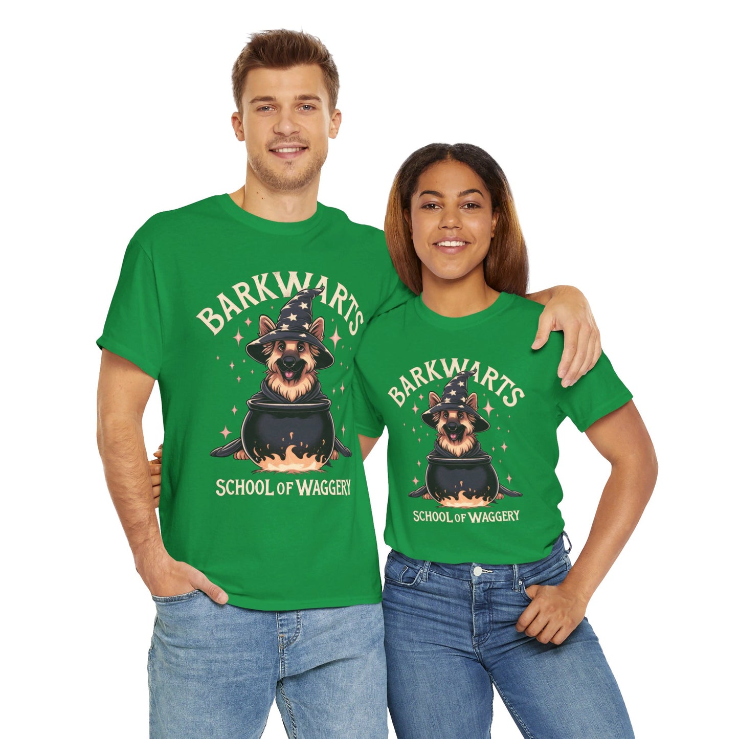 BarkWarts School of Waggery T-Shirt (13 colors) (German Shepherd)