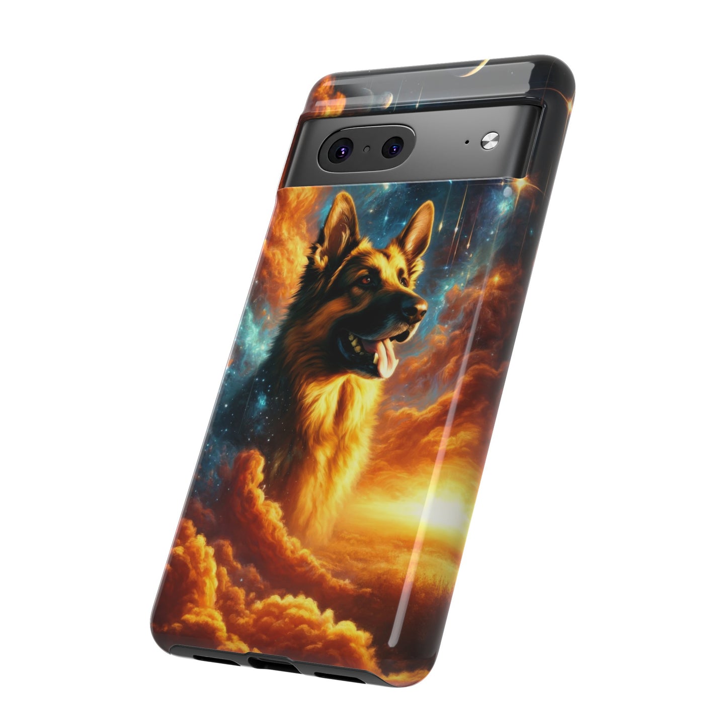 Sci-fi and stars-themed German Shepherd Phone Case