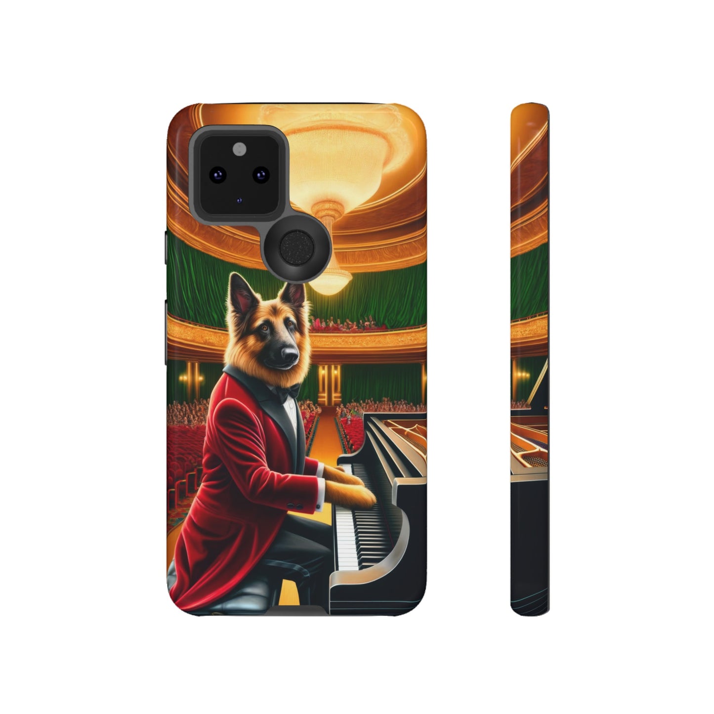 German Shepherd Playing the Piano Phone Case