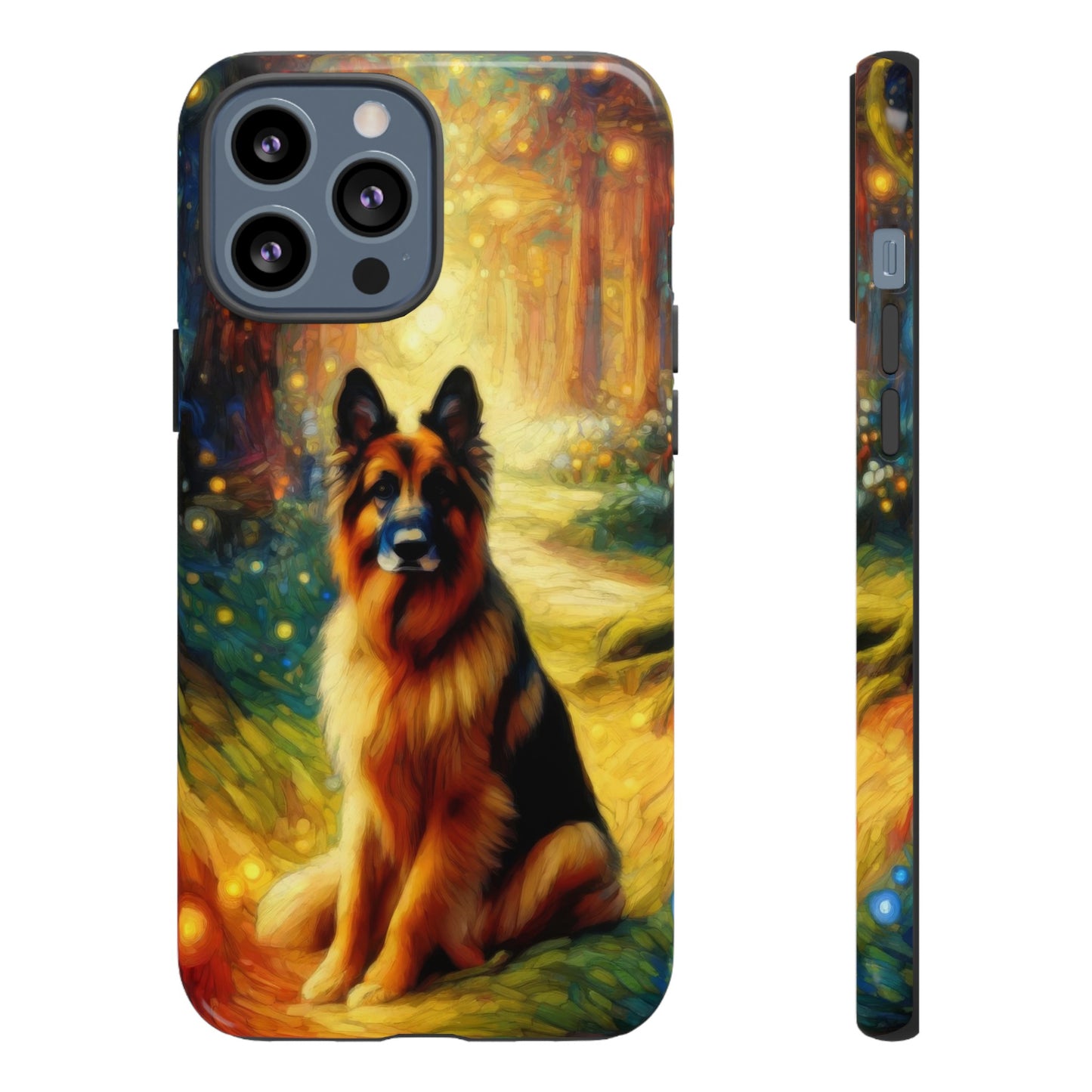 Neo-impressionism and fairy tale German Shepherd Phone Case